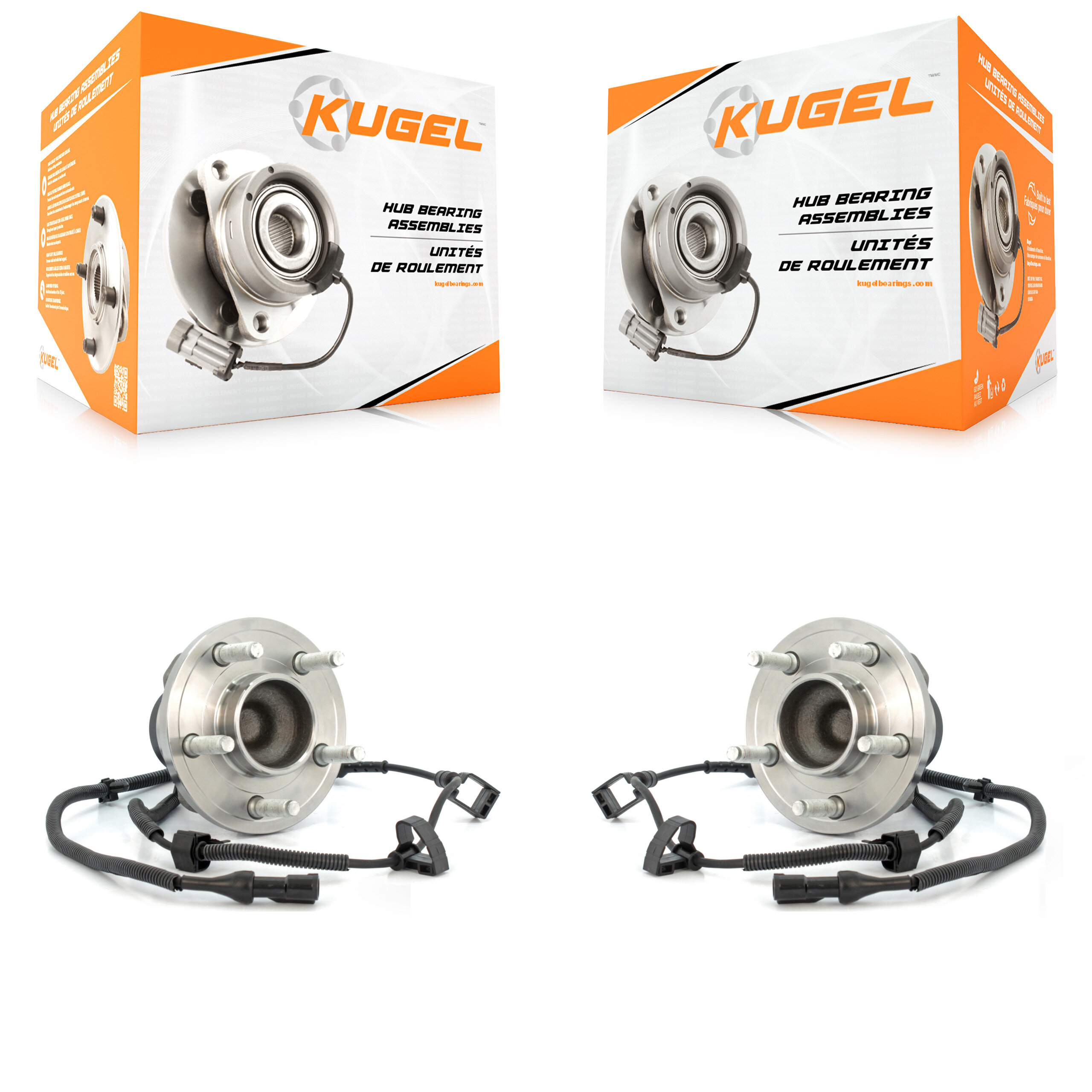 Kugel - K70-100301 - Front Wheel Bearing and Hub Assembly Kits