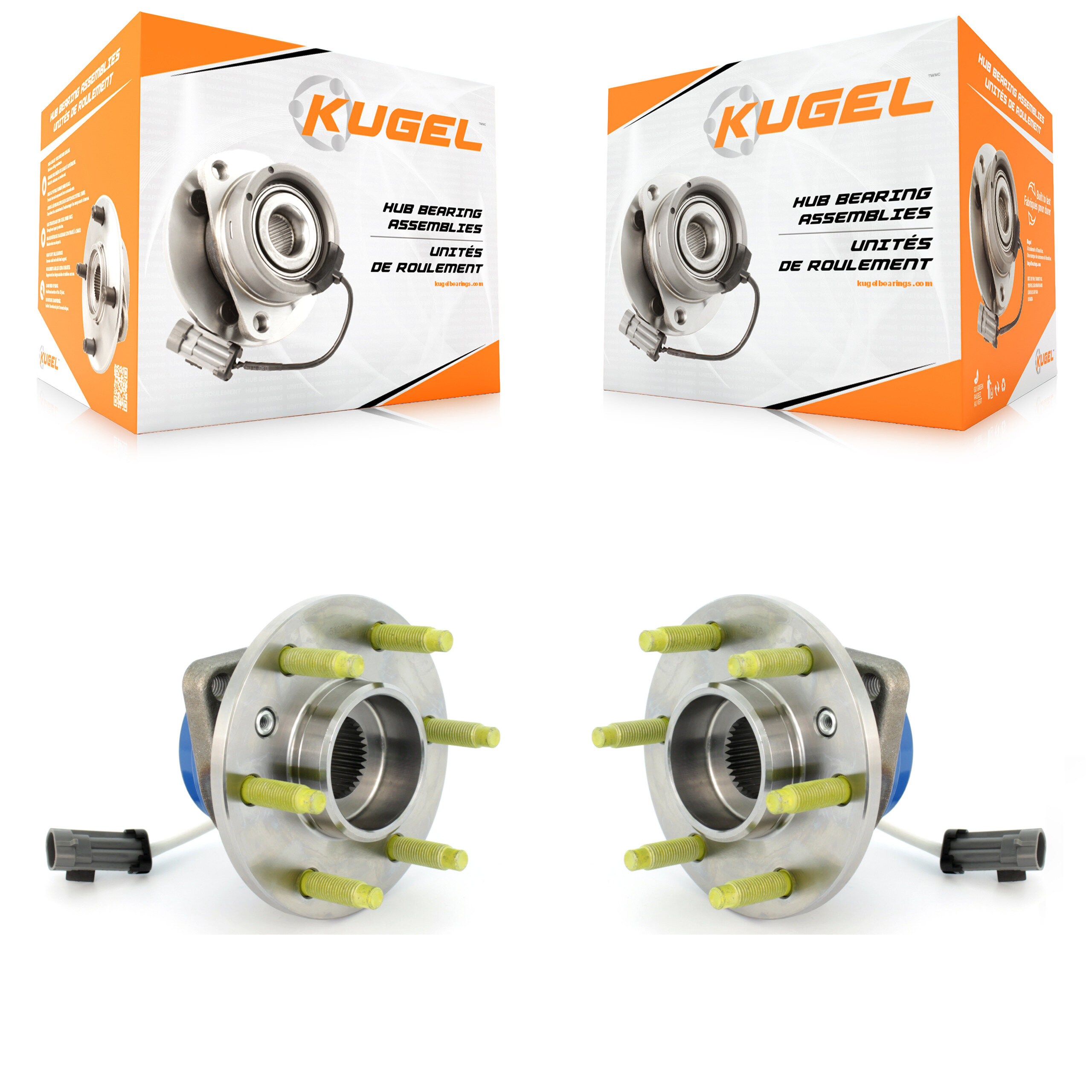 Kugel - K70-100303 - Front Wheel Bearing and Hub Assembly Kits