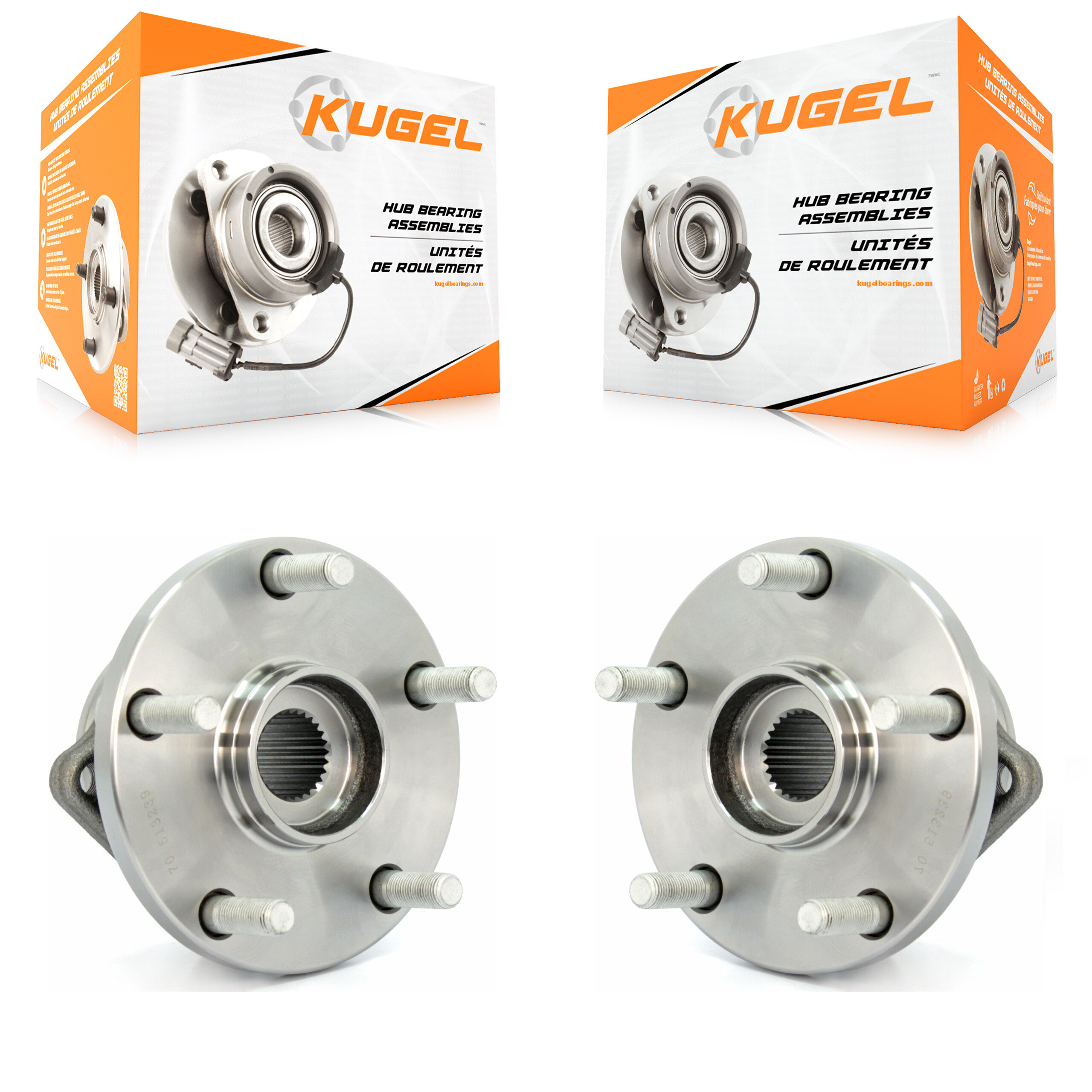 Kugel - K70-100306 - Front Wheel Bearing and Hub Assembly Kits