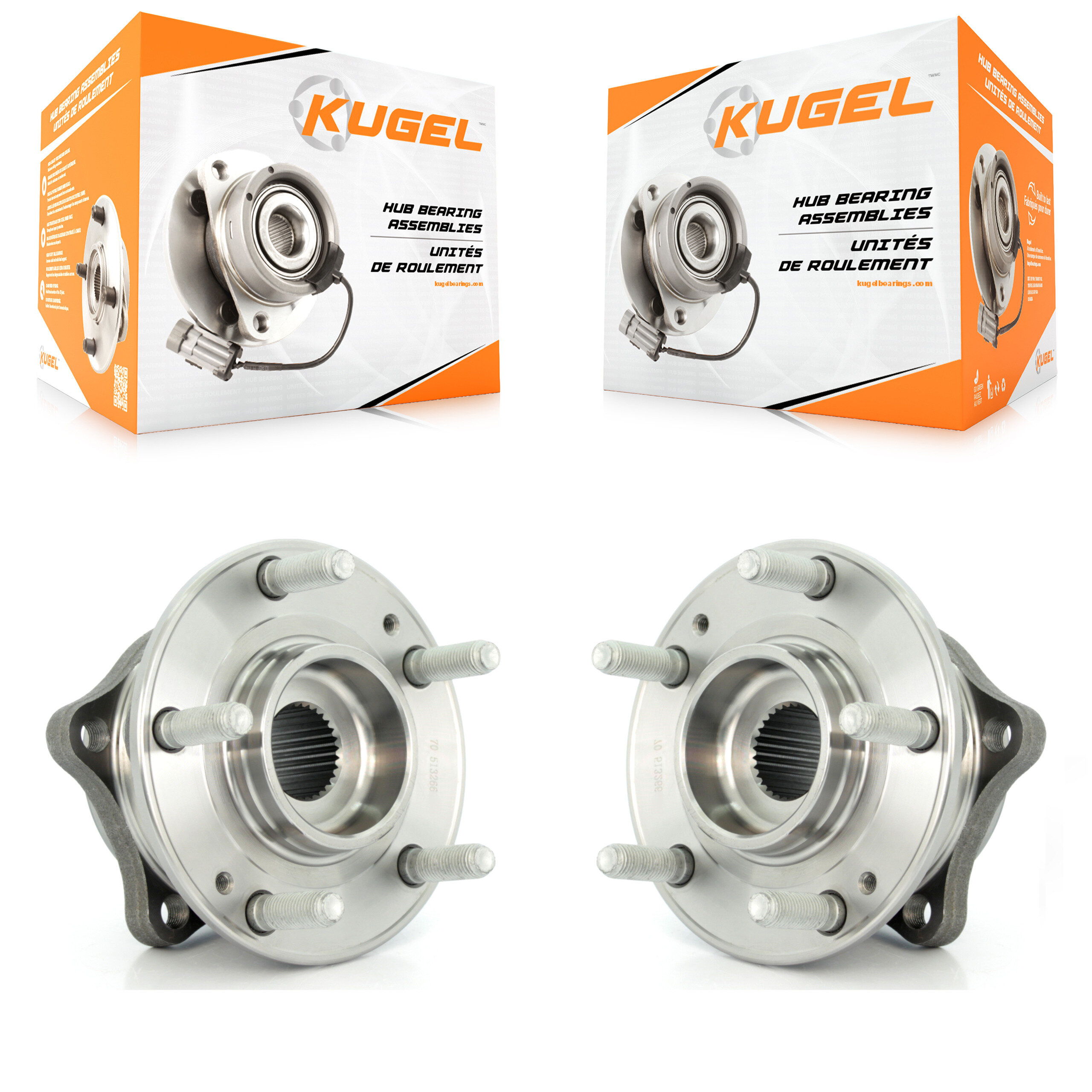 Kugel - K70-100321 - Front Wheel Bearing and Hub Assembly Kits