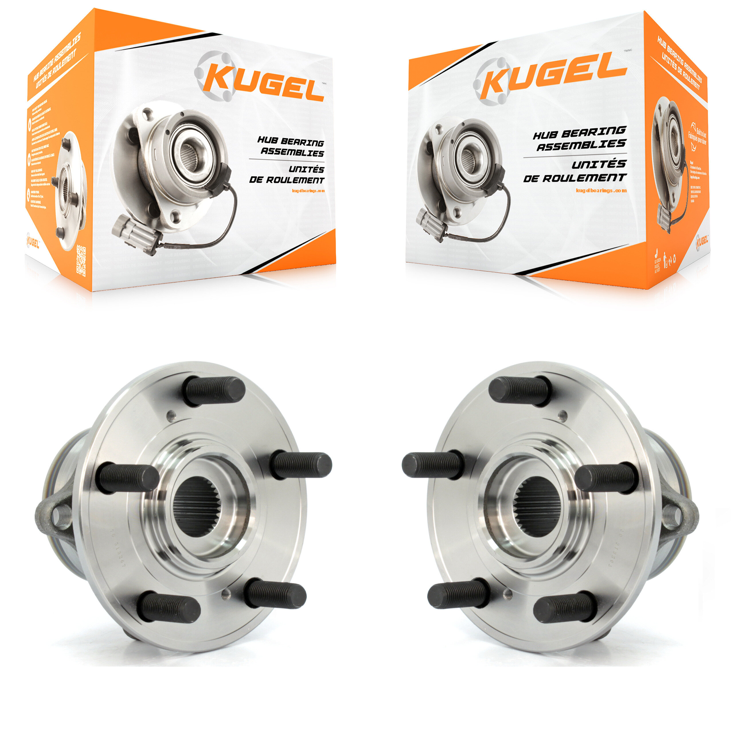 Kugel - K70-100322 - Front Wheel Bearing and Hub Assembly Kits