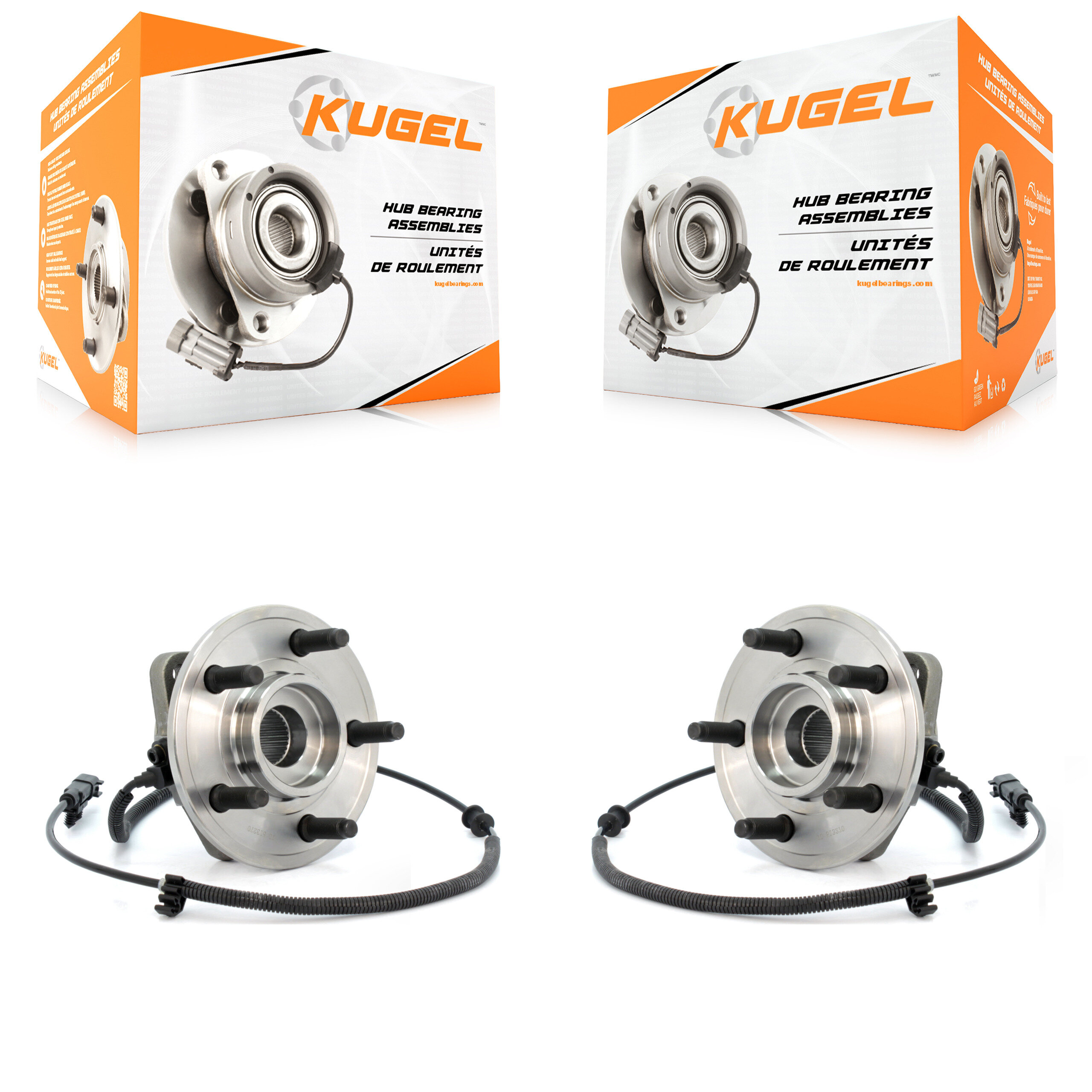 Kugel - K70-100324 - Front Wheel Bearing and Hub Assembly Kits