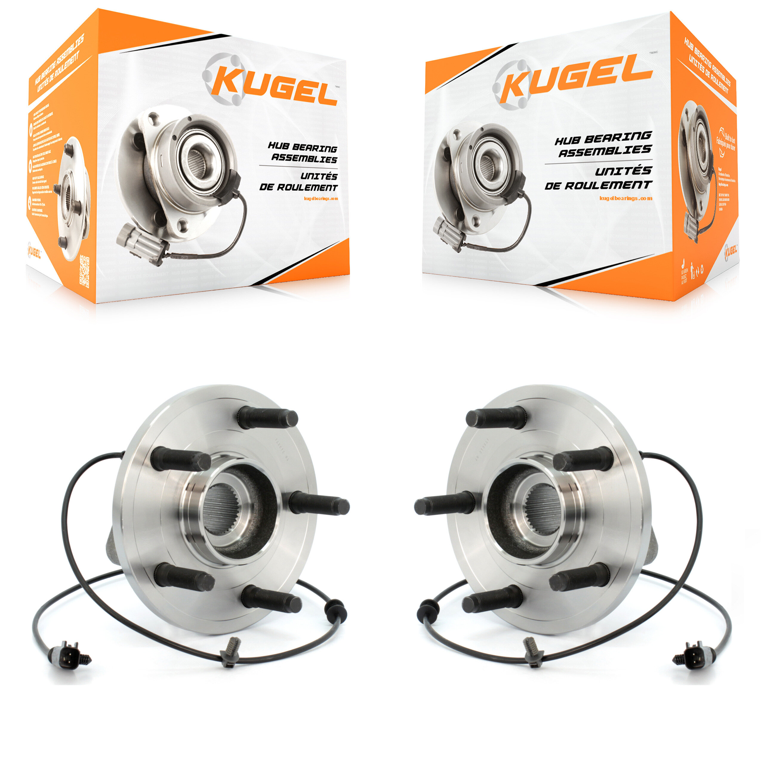 Kugel - K70-100325 - Front Wheel Bearing and Hub Assembly Kits