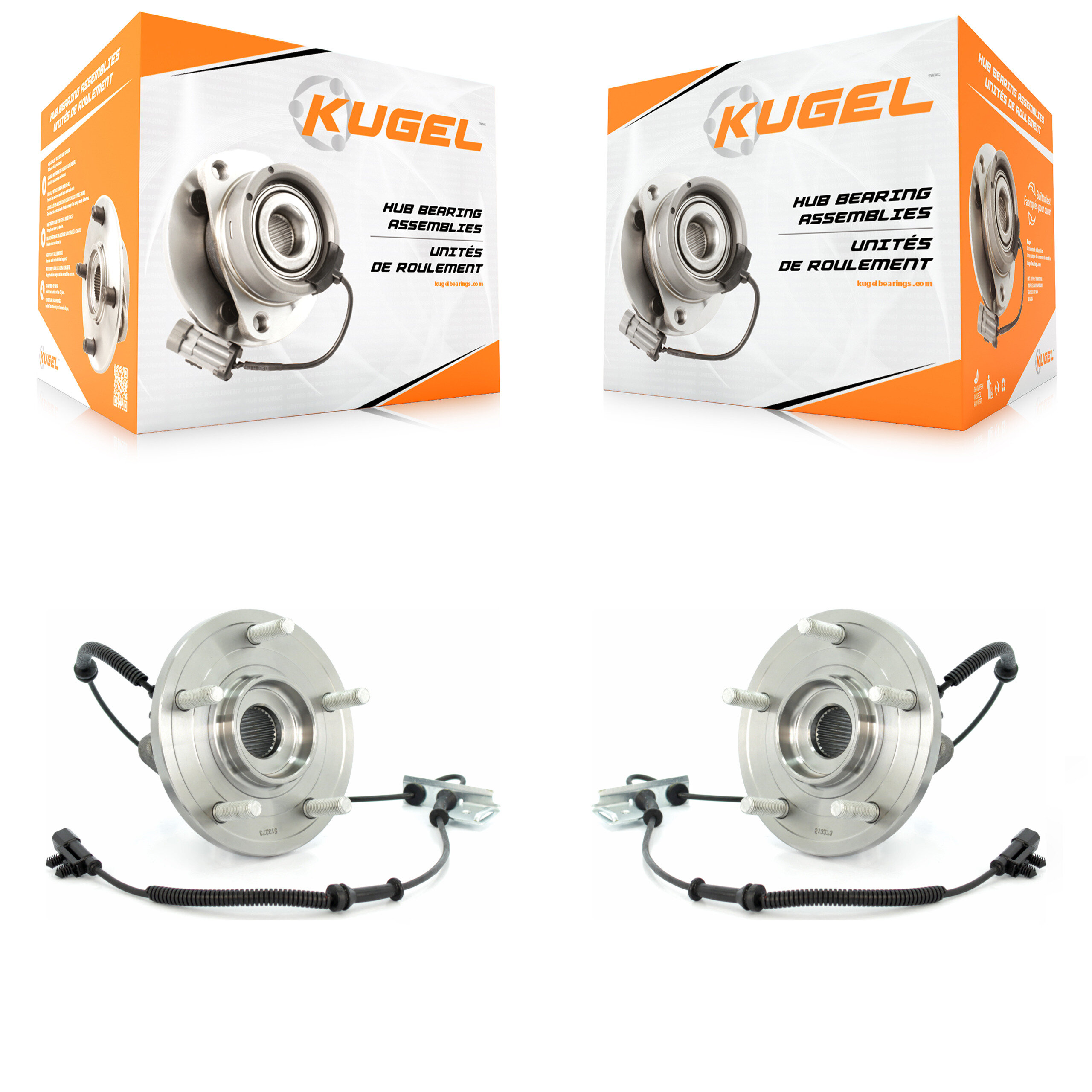 Kugel - K70-100327 - Front Wheel Bearing and Hub Assembly Kits