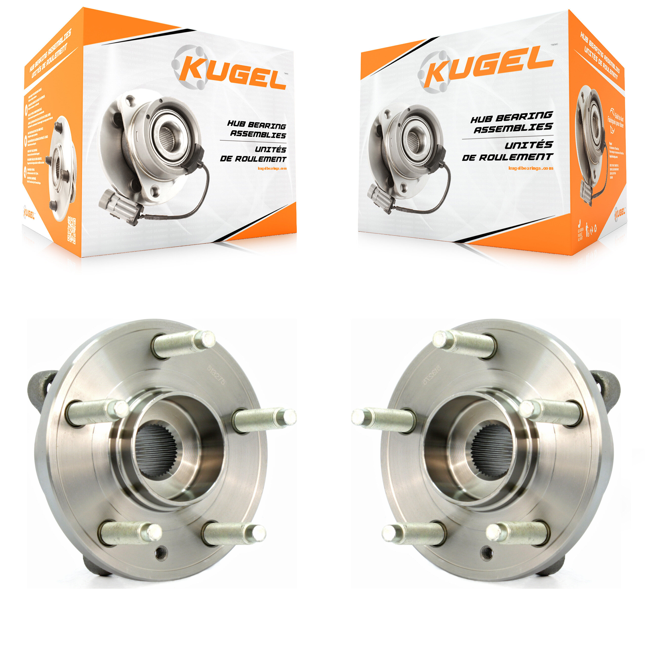 Kugel - K70-100328 - Front Wheel Bearing and Hub Assembly Kits