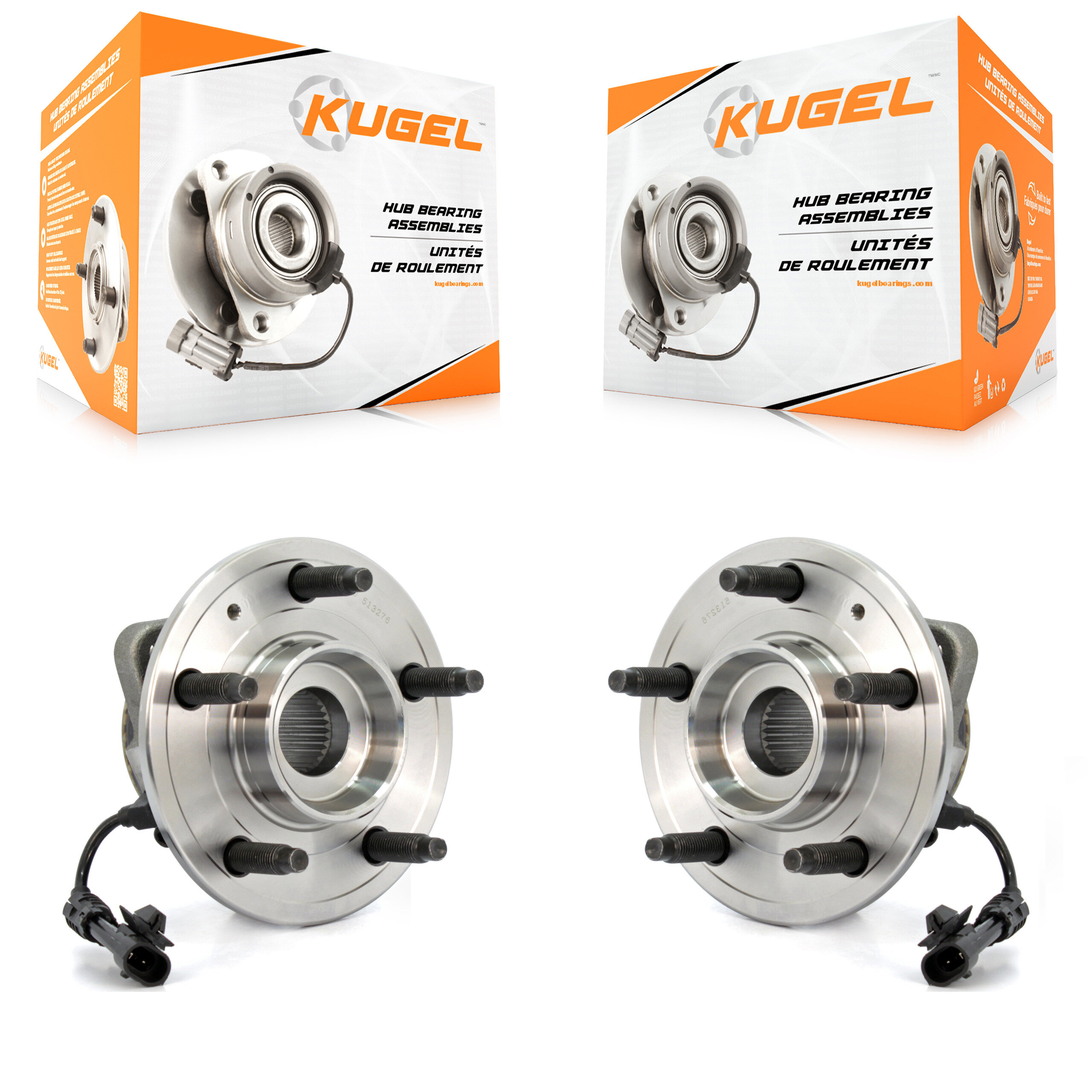 Kugel - K70-100329 - Front Wheel Bearing and Hub Assembly Kits
