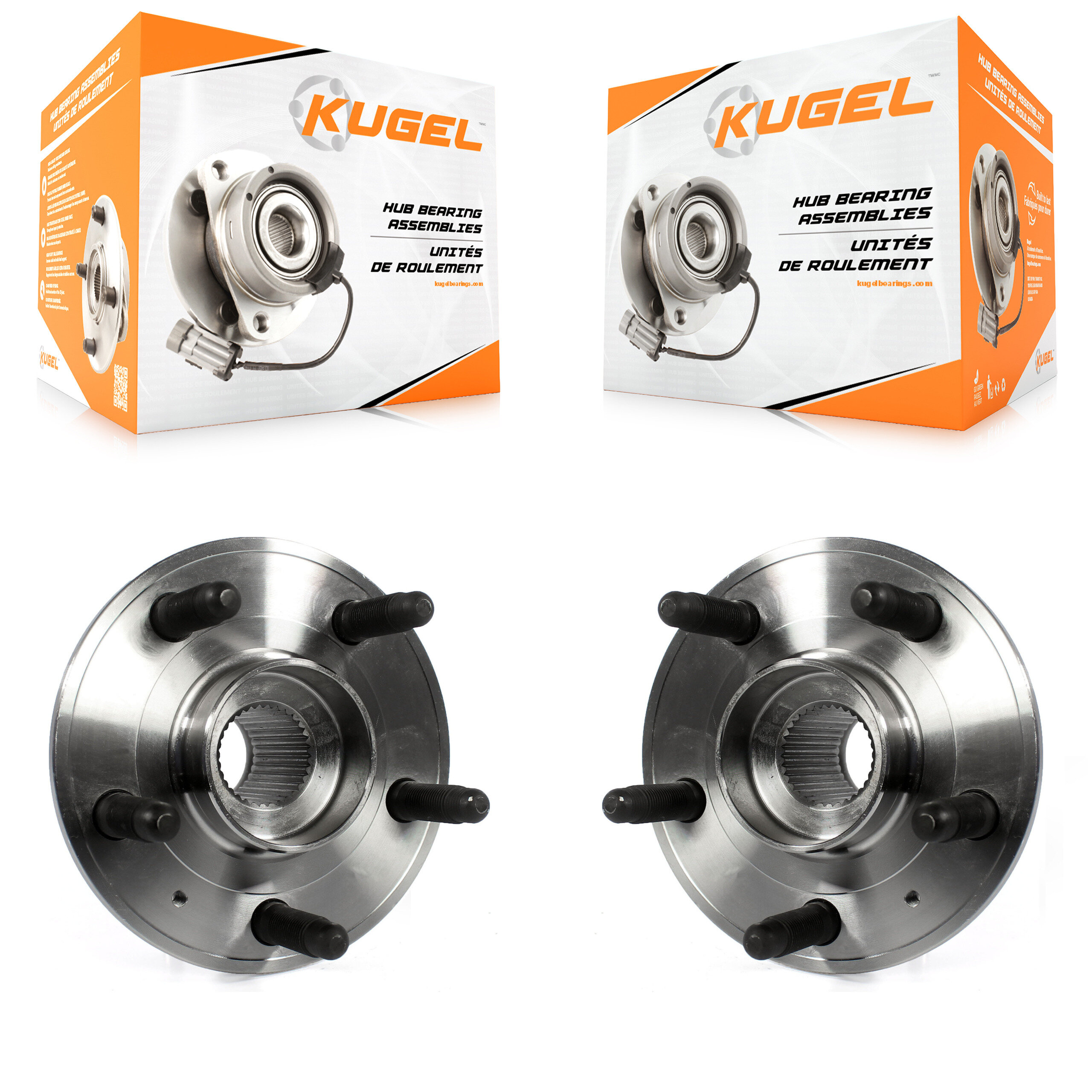 Kugel - K70-100332 - Front Wheel Bearing and Hub Assembly Kits