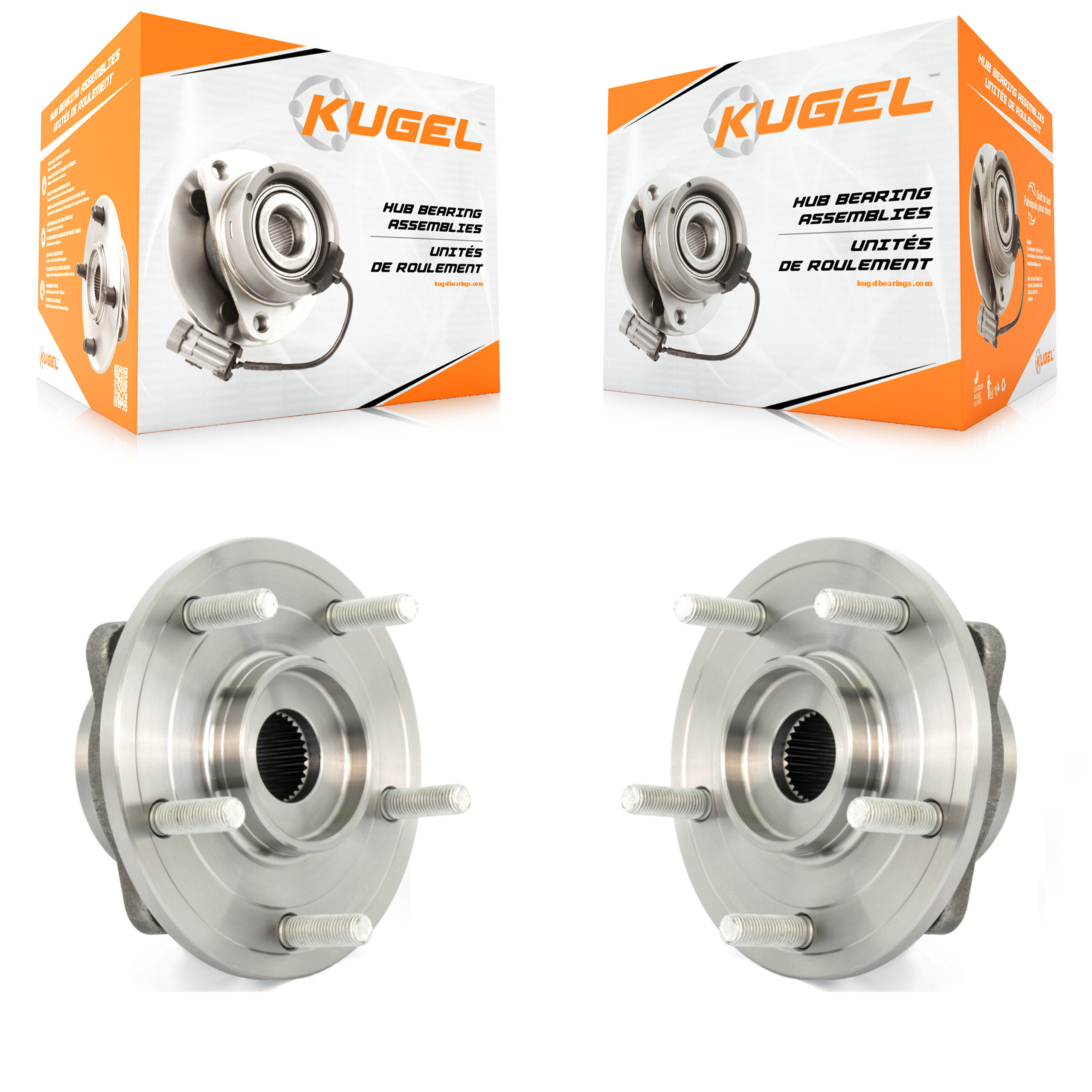 Kugel - K70-100335 - Front Wheel Bearing and Hub Assembly Kits