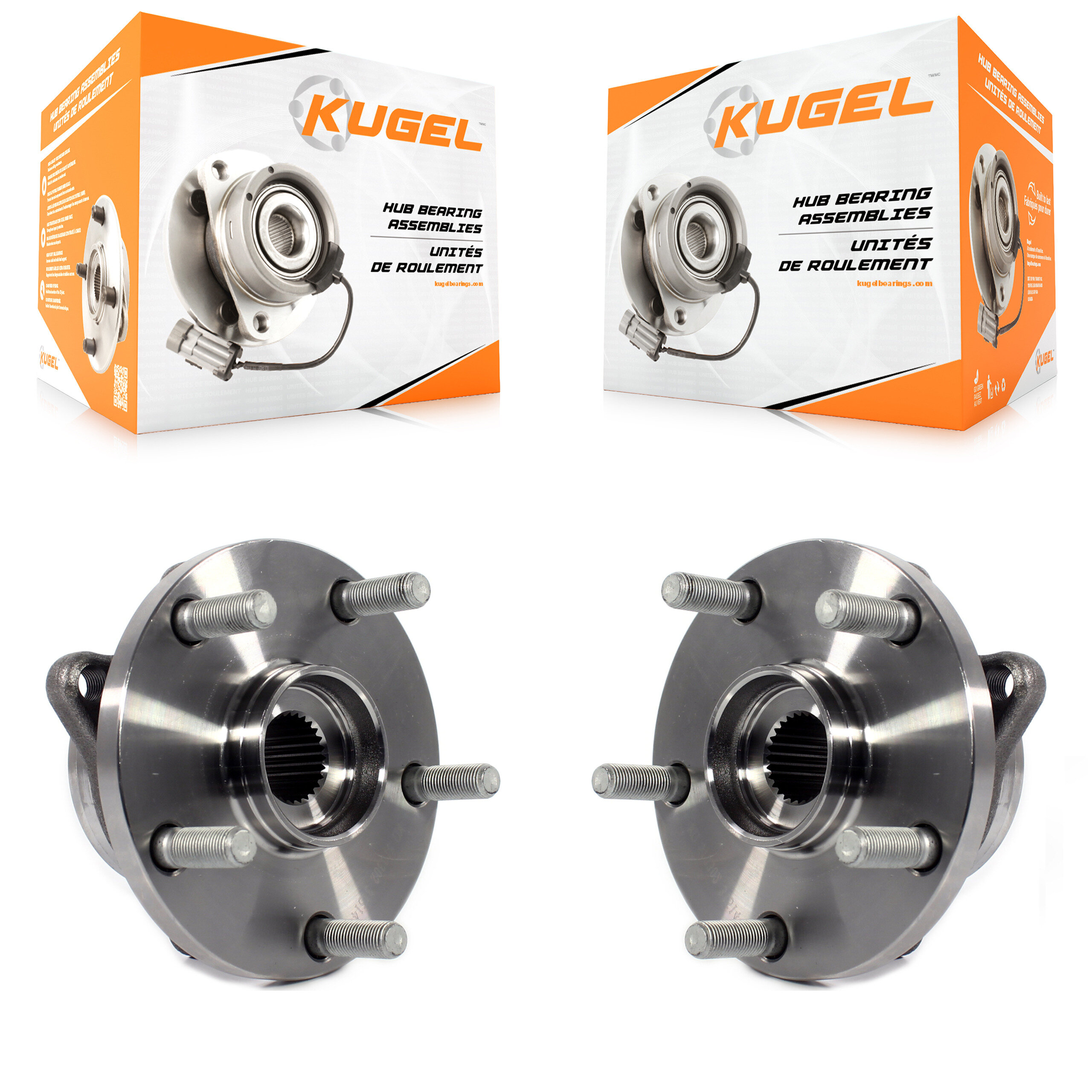 Kugel - K70-100346 - Front Wheel Bearing and Hub Assembly Kits