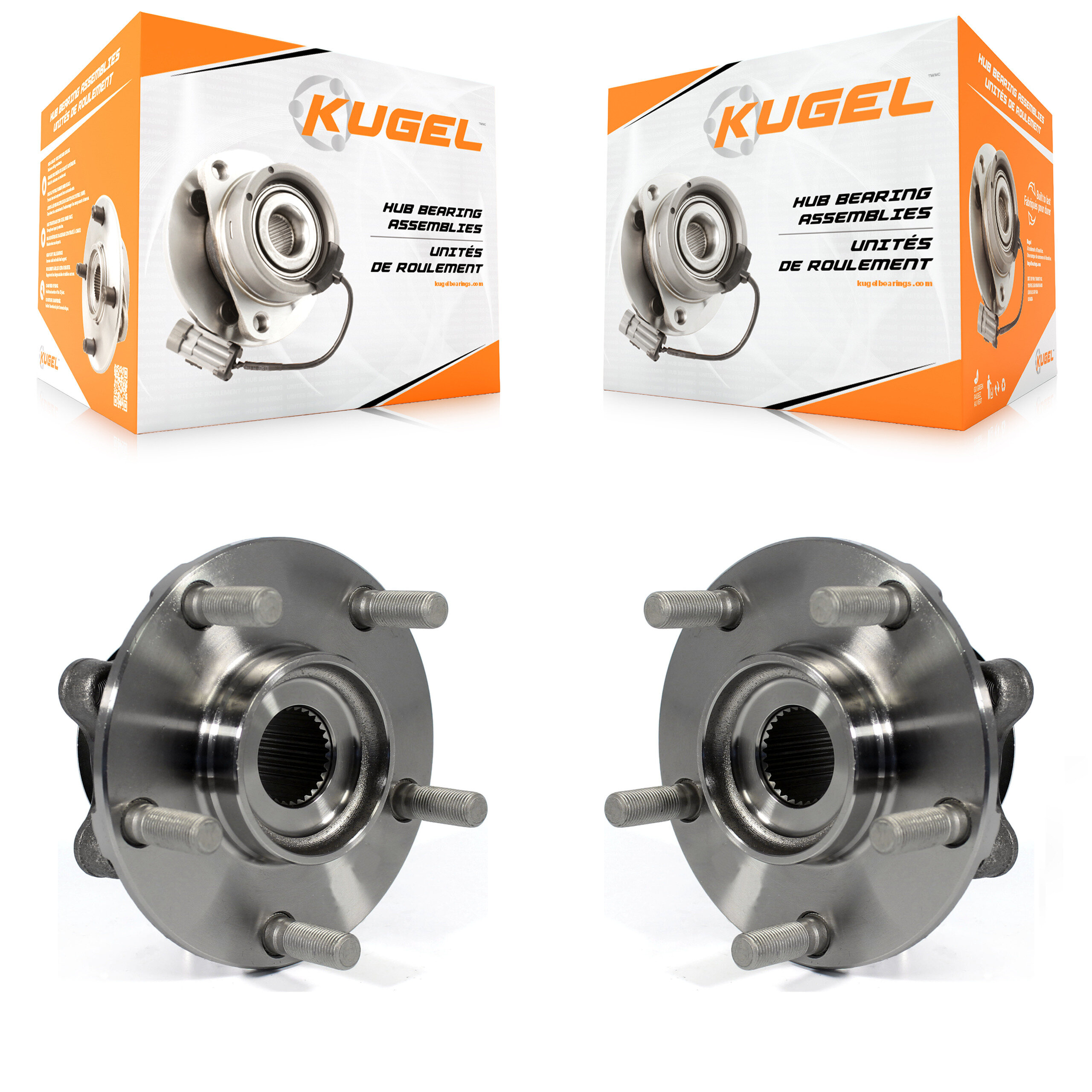 Kugel - K70-100359 - Front Wheel Bearing and Hub Assembly Kits