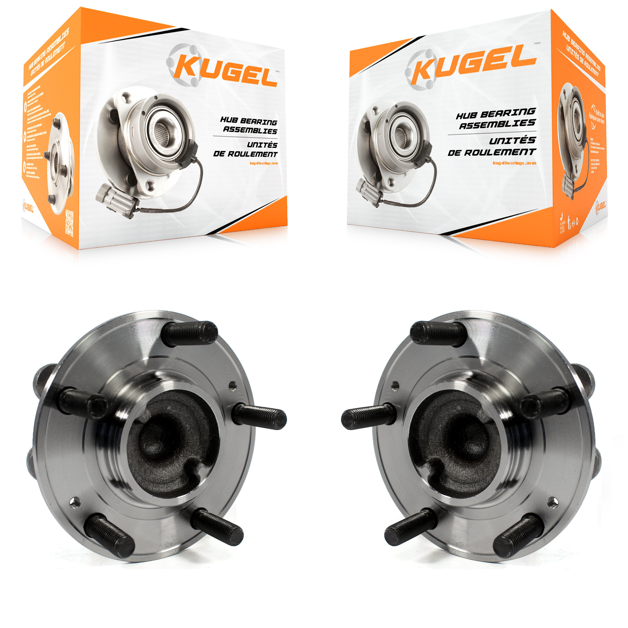 Kugel - K70-100362 - Front Wheel Bearing and Hub Assembly Kits