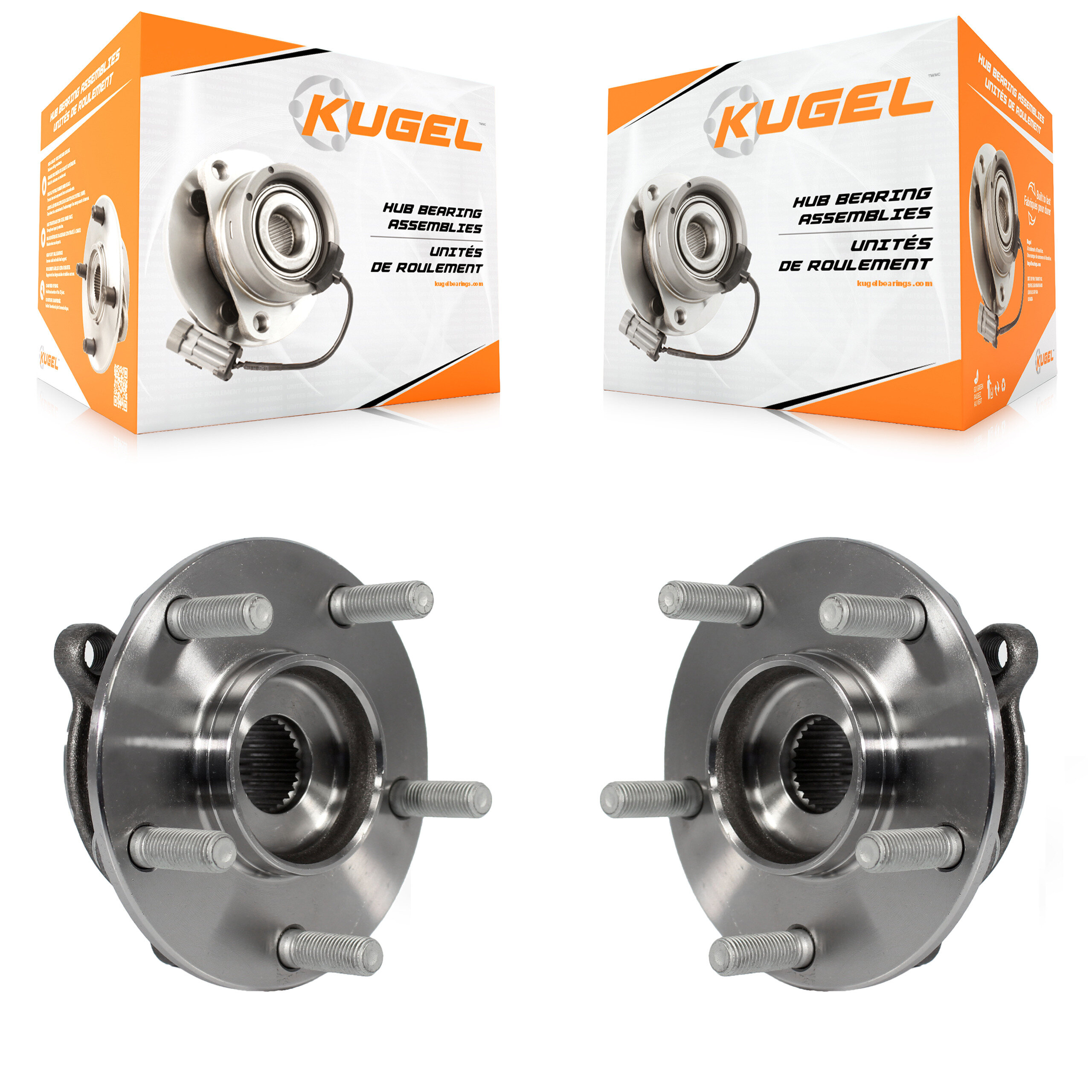Kugel - K70-100367 - Front Wheel Bearing and Hub Assembly Kits