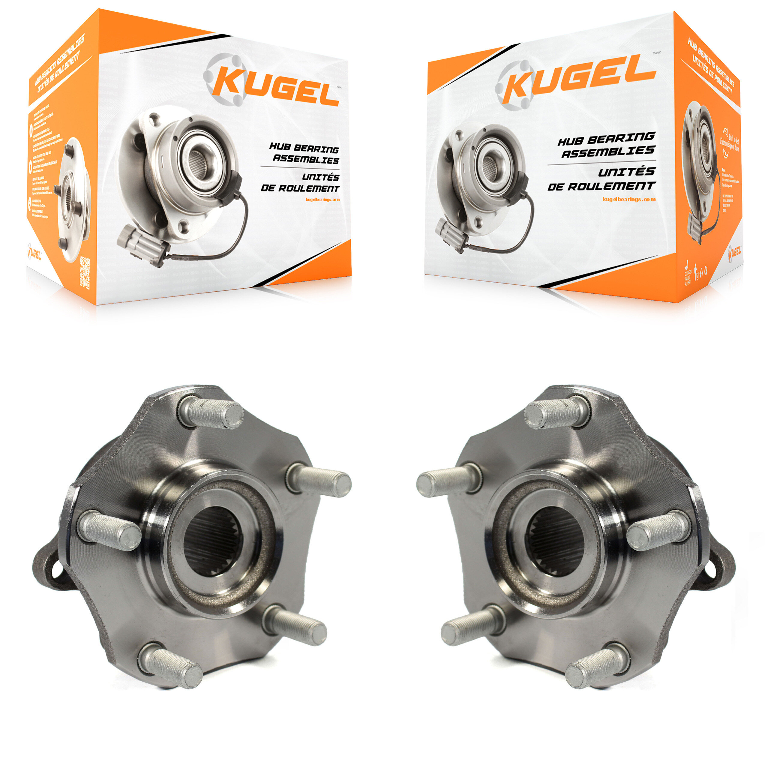 Kugel - K70-100368 - Front Wheel Bearing and Hub Assembly Kits