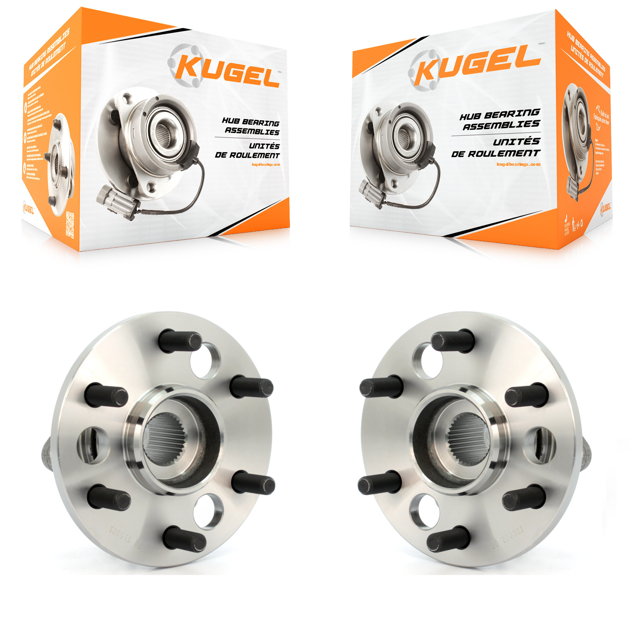 Kugel - K70-100371 - Front Wheel Bearing and Hub Assembly Kits