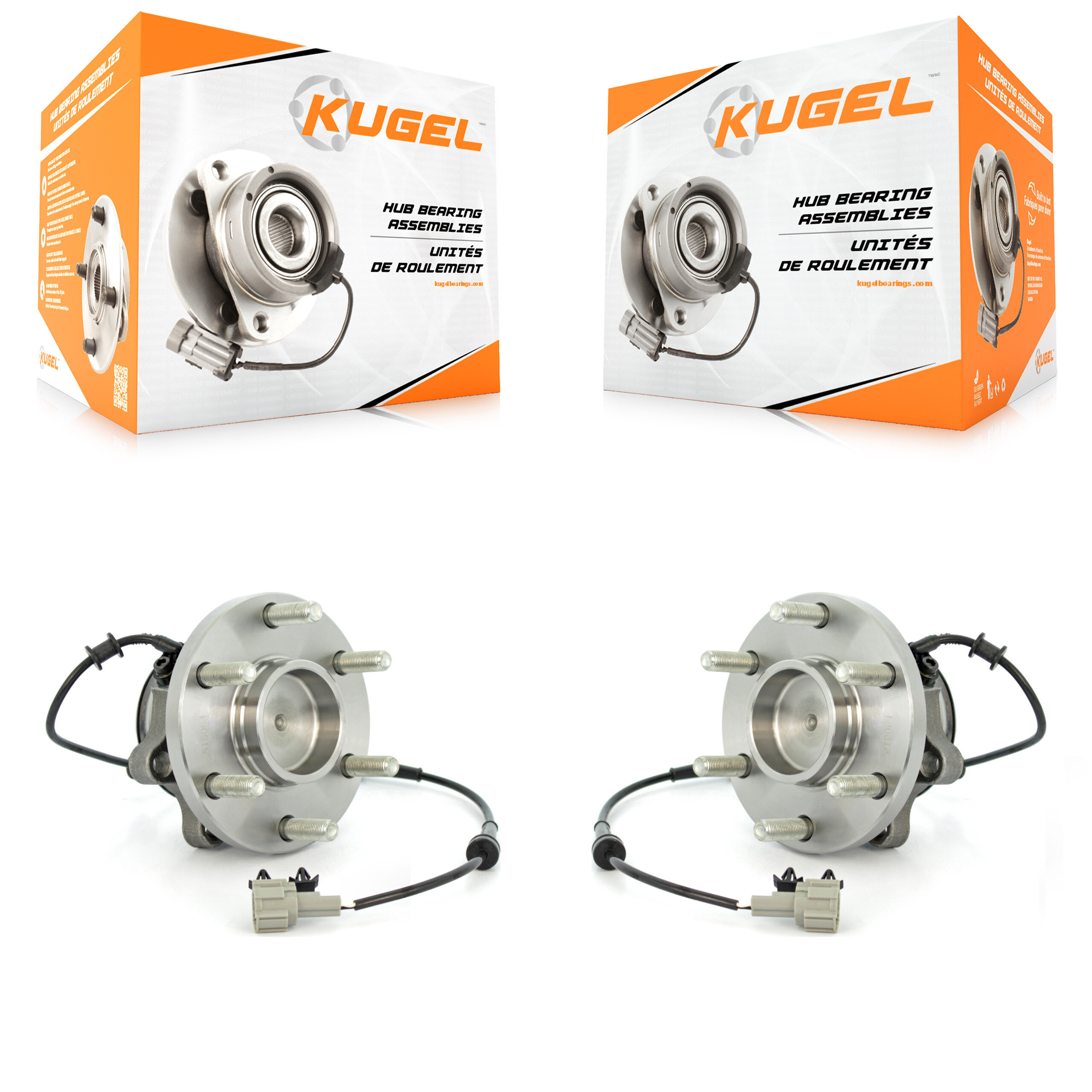Kugel - K70-100408 - Front Wheel Bearing and Hub Assembly Kits