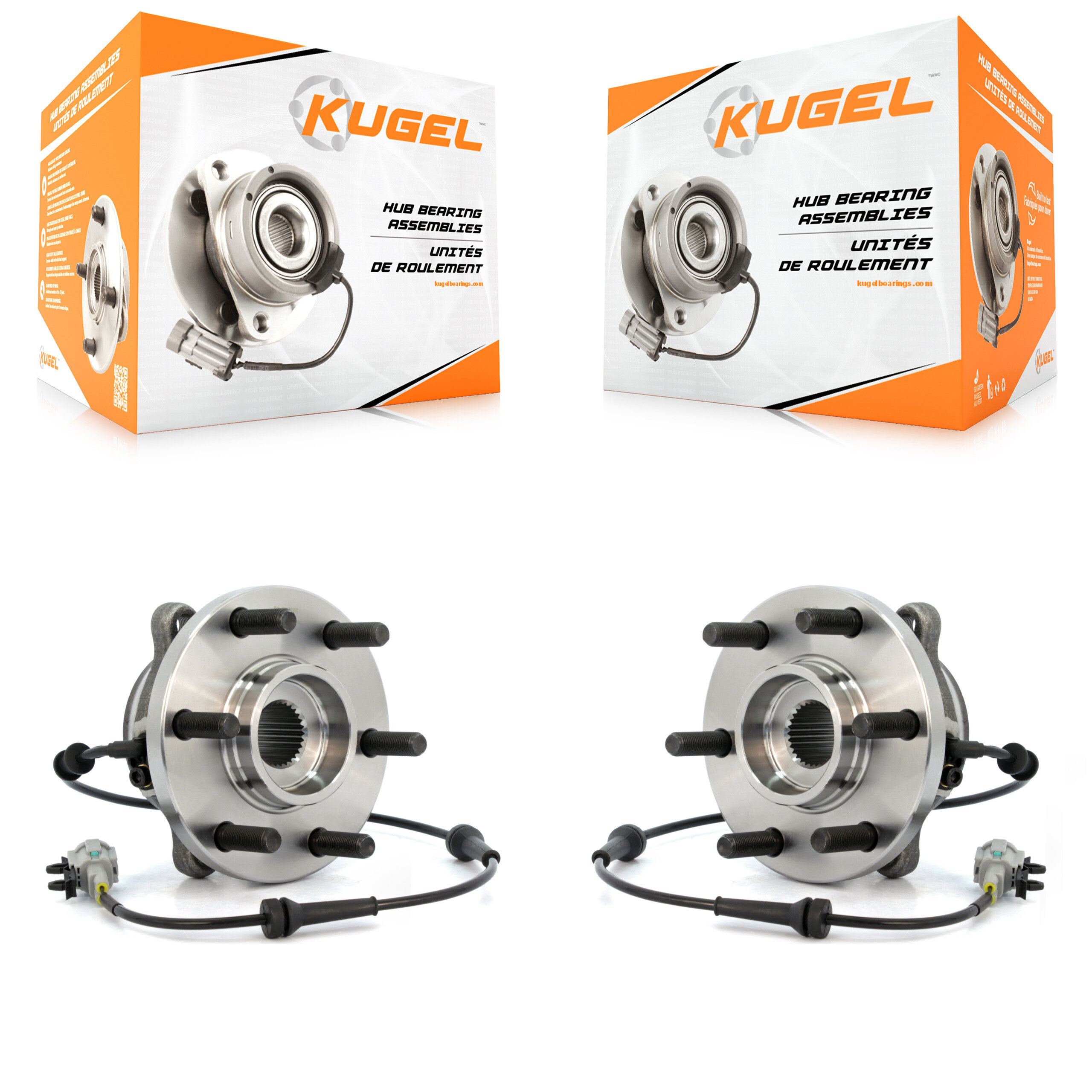 Kugel - K70-100409 - Front Wheel Bearing and Hub Assembly Kits