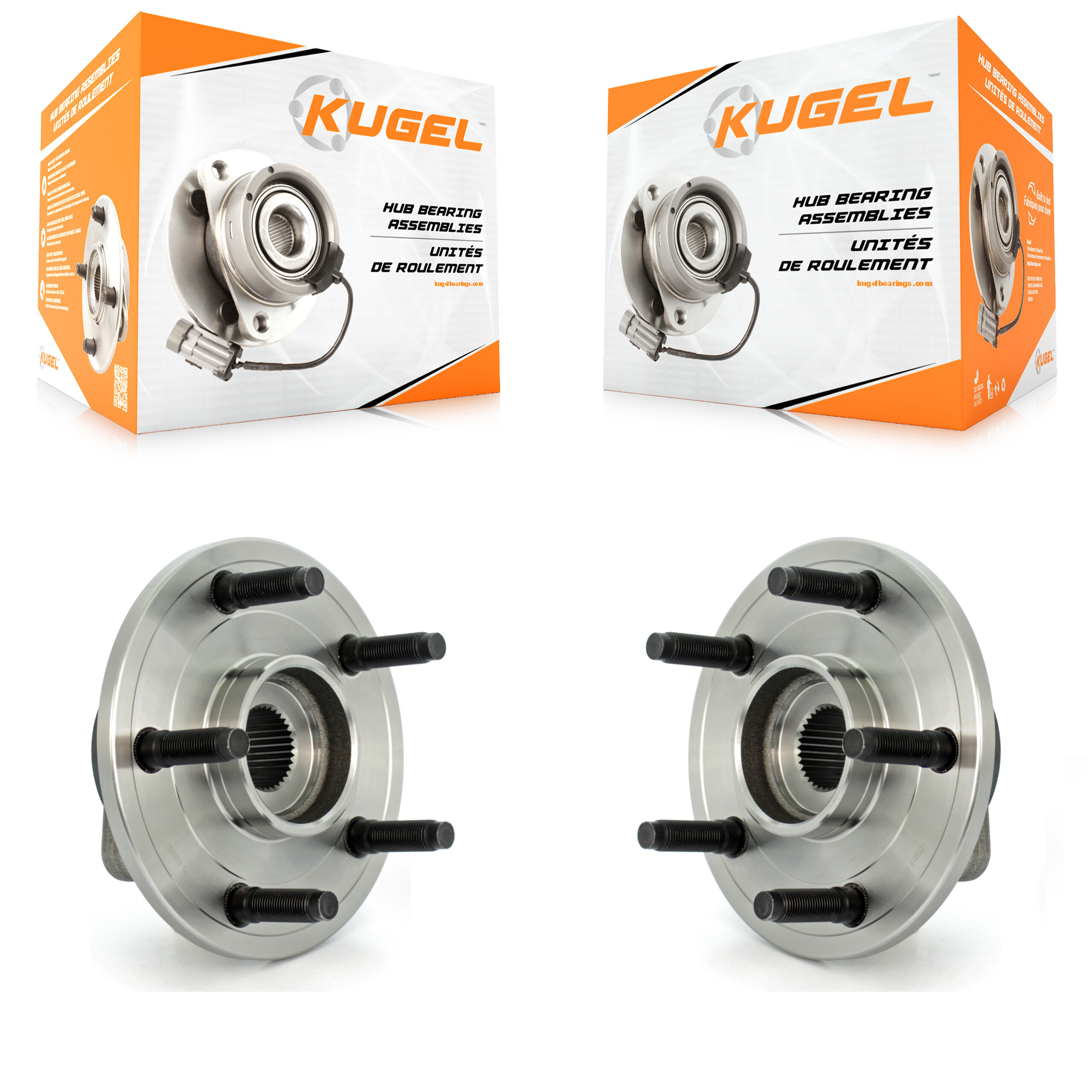 Kugel - K70-100412 - Front Wheel Bearing and Hub Assembly Kits