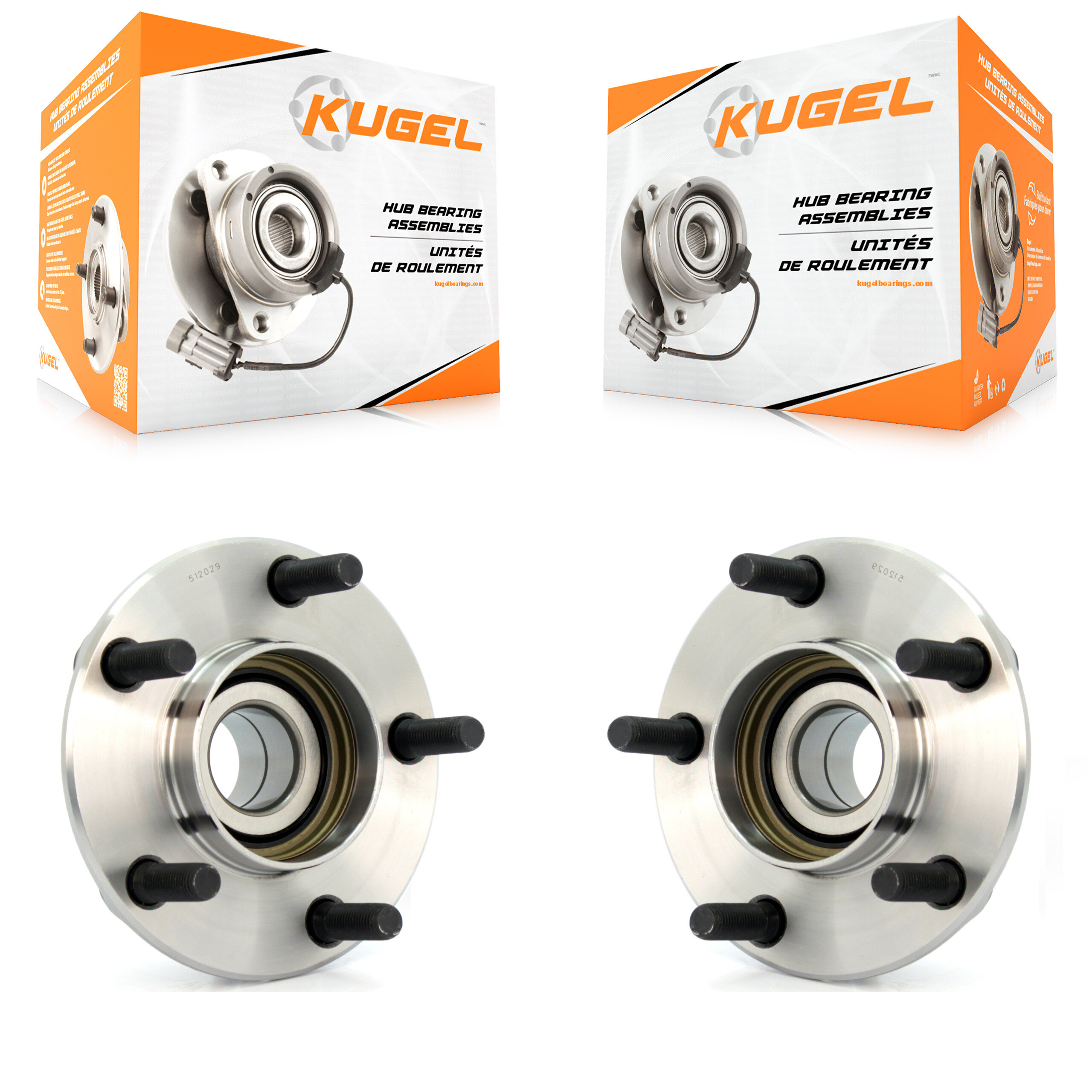 Kugel - K70-100563 - Rear Wheel Bearing and Hub Assembly Kits