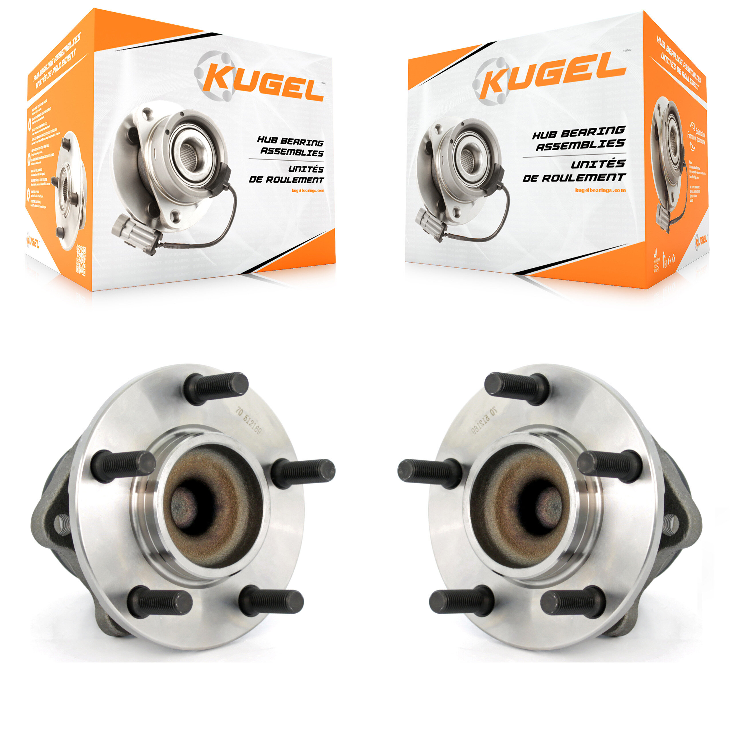 Kugel - K70-100580 - Rear Wheel Bearing and Hub Assembly Kits