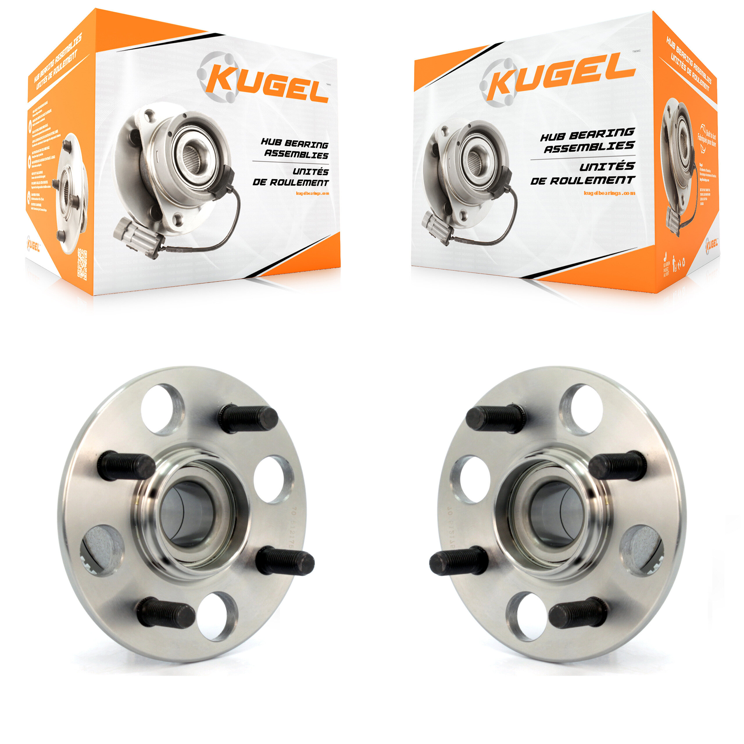 Kugel - K70-100584 - Rear Wheel Bearing and Hub Assembly Kits