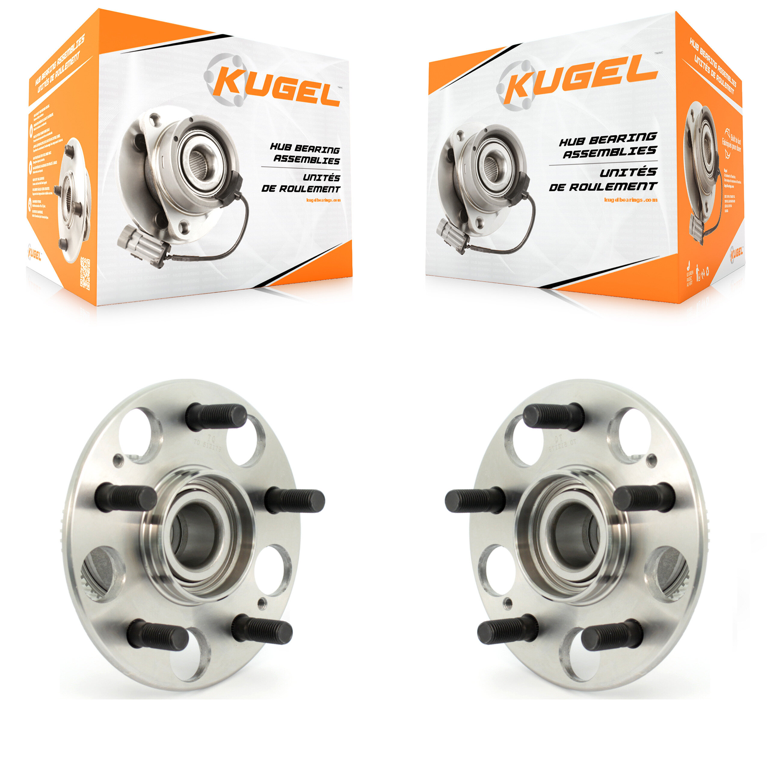 Kugel - K70-100587 - Rear Wheel Bearing and Hub Assembly Kits