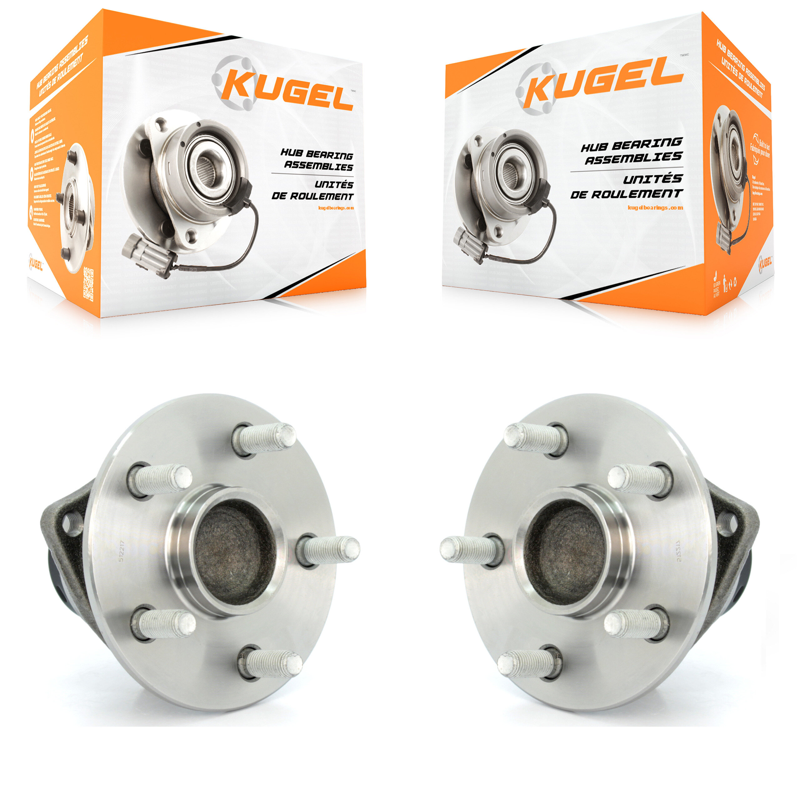 Kugel - K70-100604 - Rear Wheel Bearing and Hub Assembly Kits