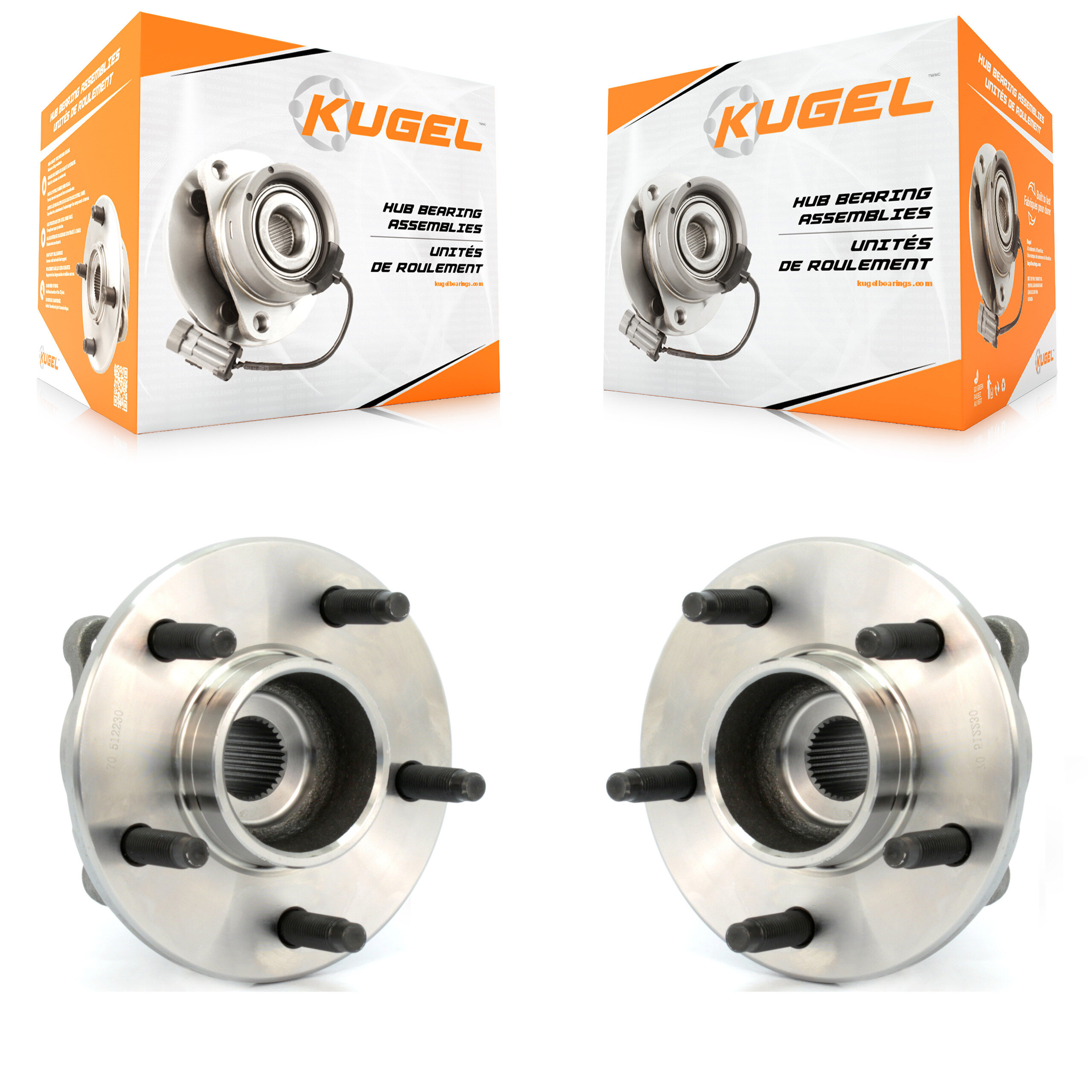 Kugel - K70-100610 - Rear Wheel Bearing and Hub Assembly Kits