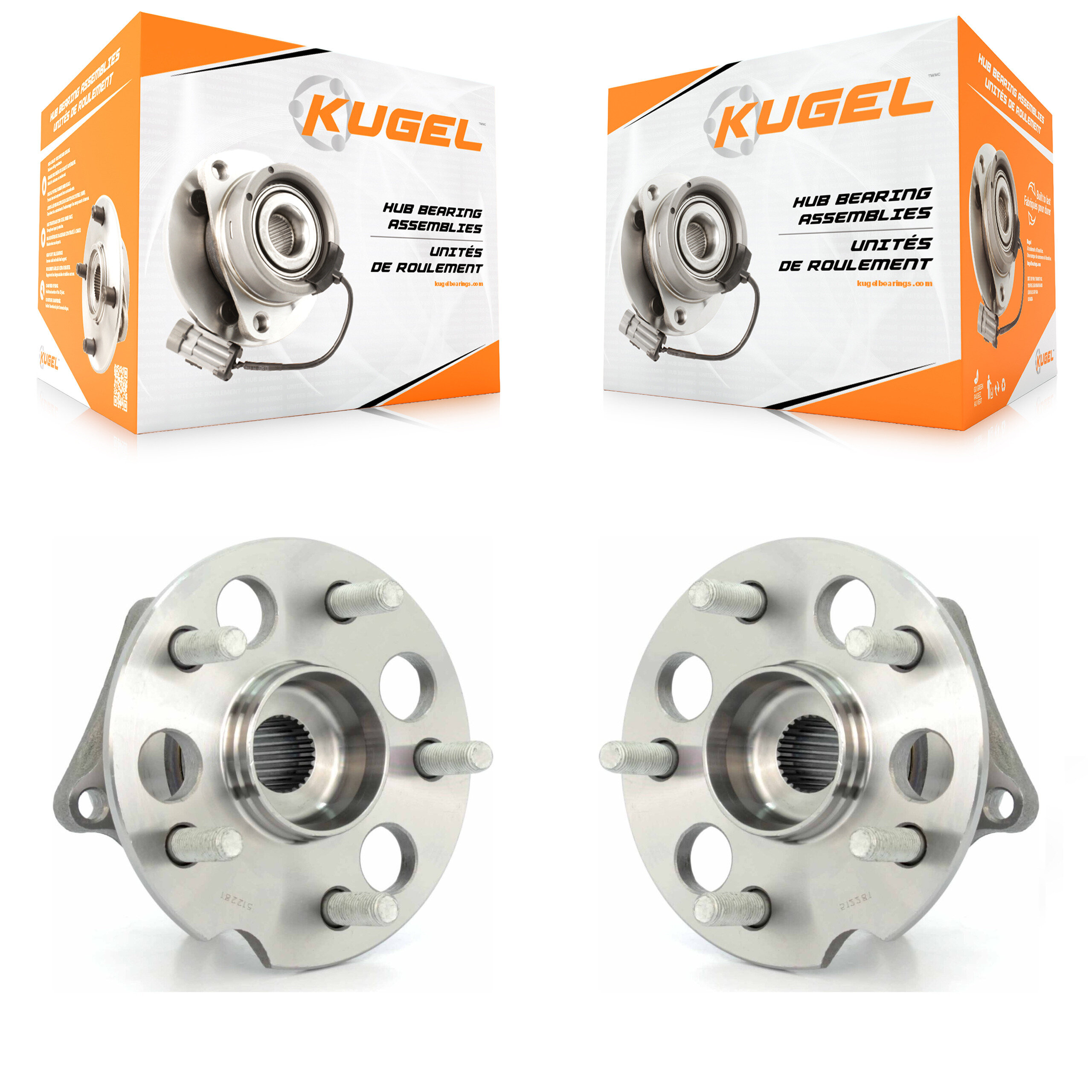 Kugel - K70-100633 - Rear Wheel Bearing and Hub Assembly Kits