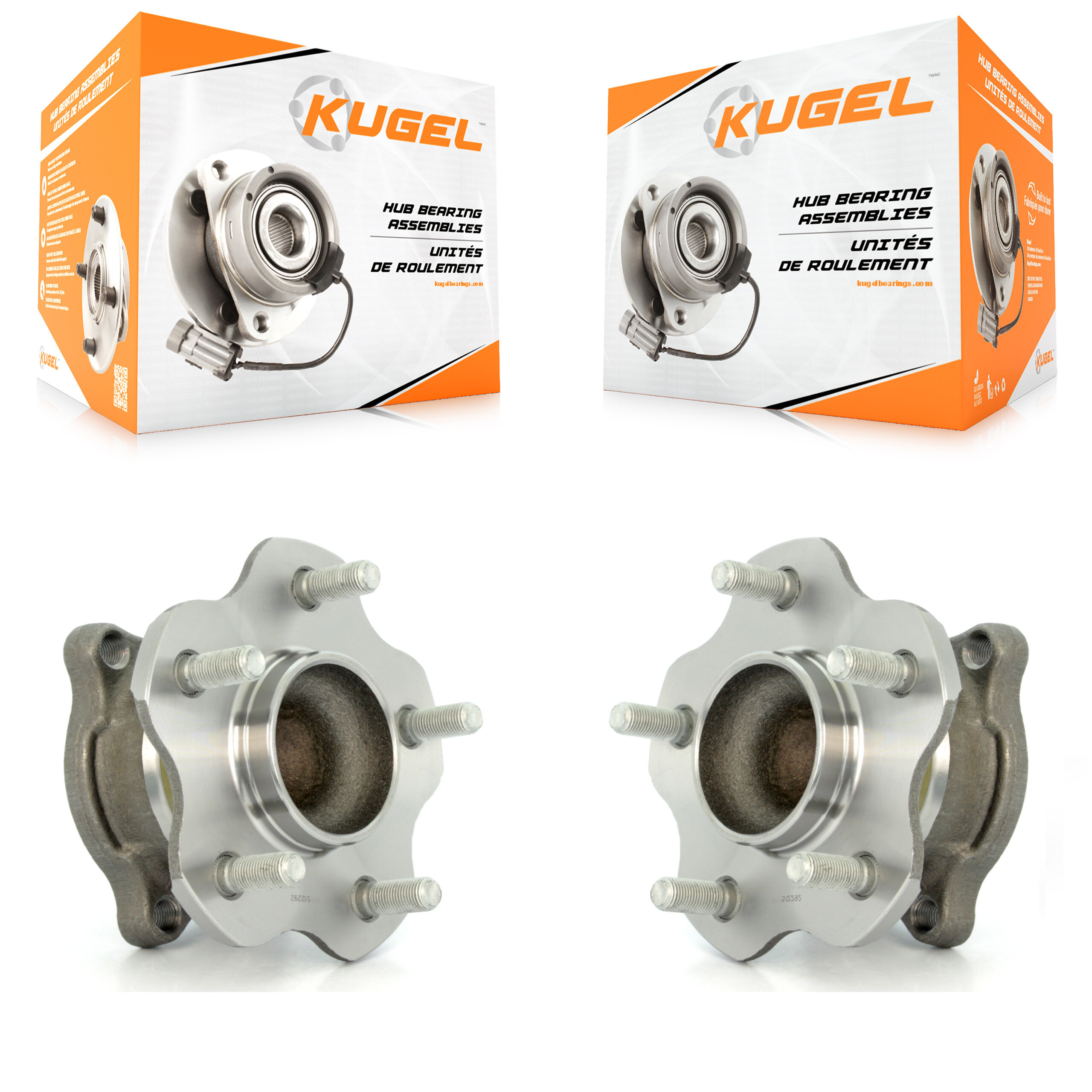 Kugel - K70-100639 - Rear Wheel Bearing and Hub Assembly Kits