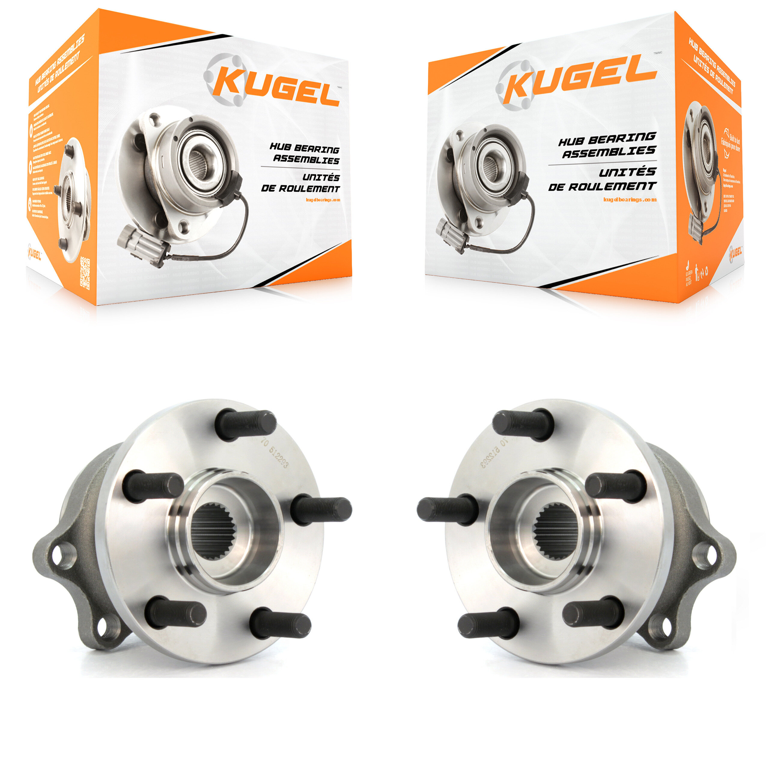 Kugel - K70-100640 - Rear Wheel Bearing and Hub Assembly Kits
