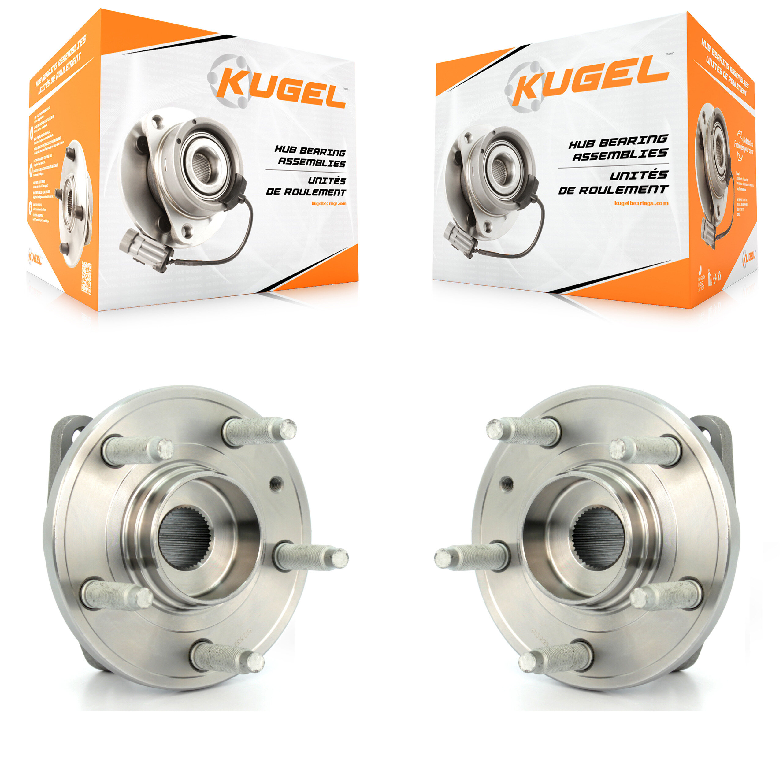 Kugel - K70-100642 - Rear Wheel Bearing and Hub Assembly Kits