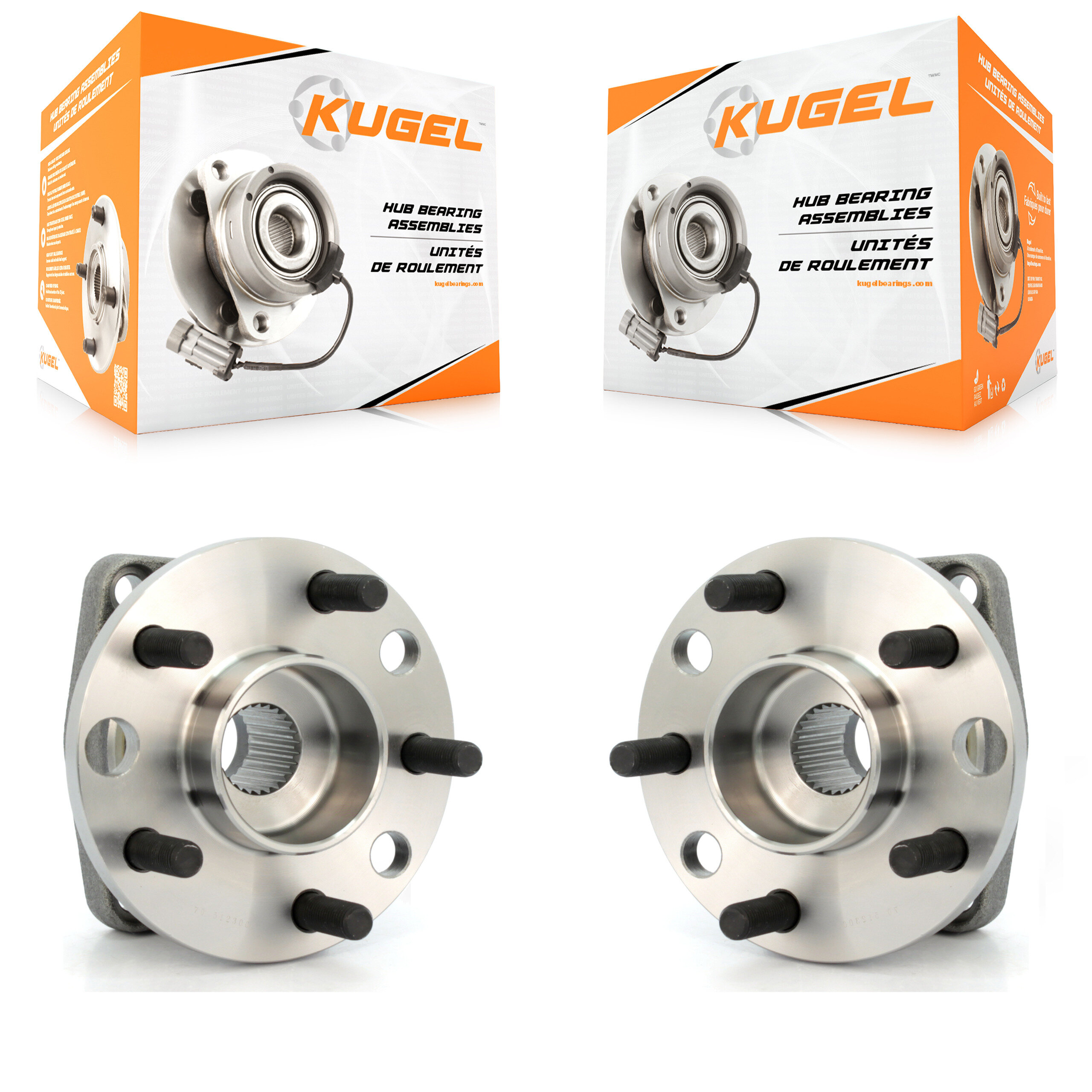 Kugel - K70-100648 - Rear Wheel Bearing and Hub Assembly Kits