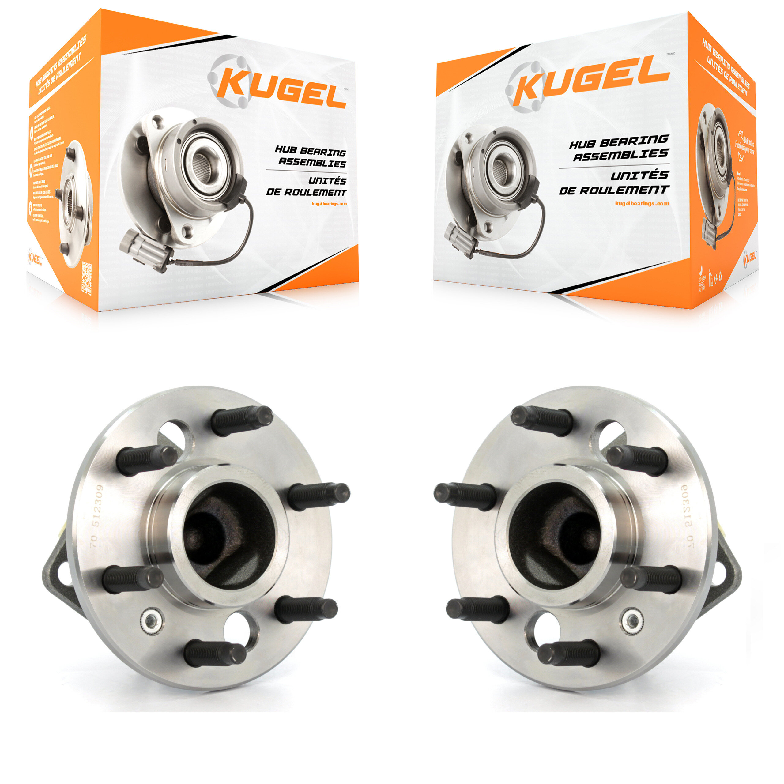 Kugel - K70-100650 - Rear Wheel Bearing and Hub Assembly Kits