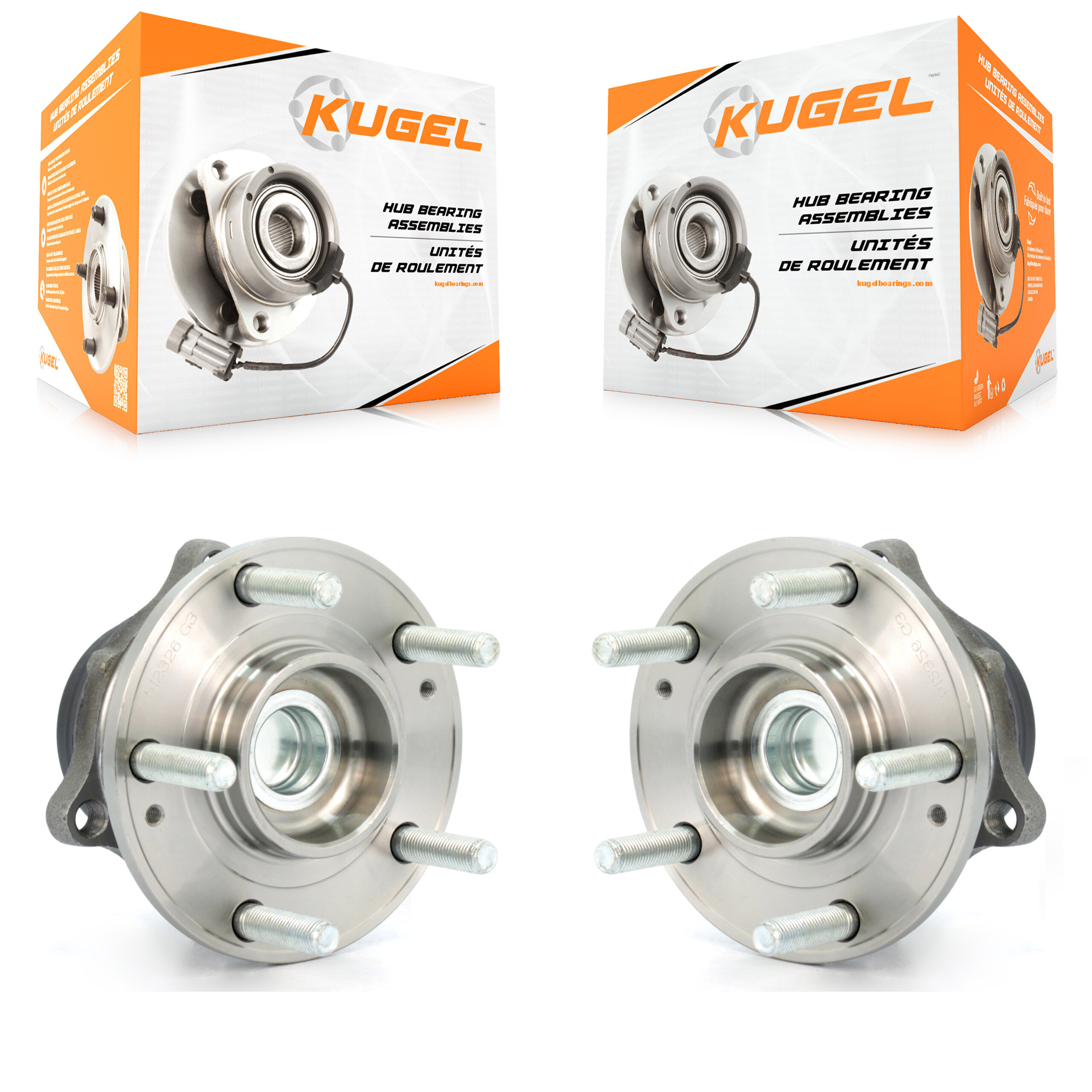 Kugel - K70-100661 - Rear Wheel Bearing and Hub Assembly Kits