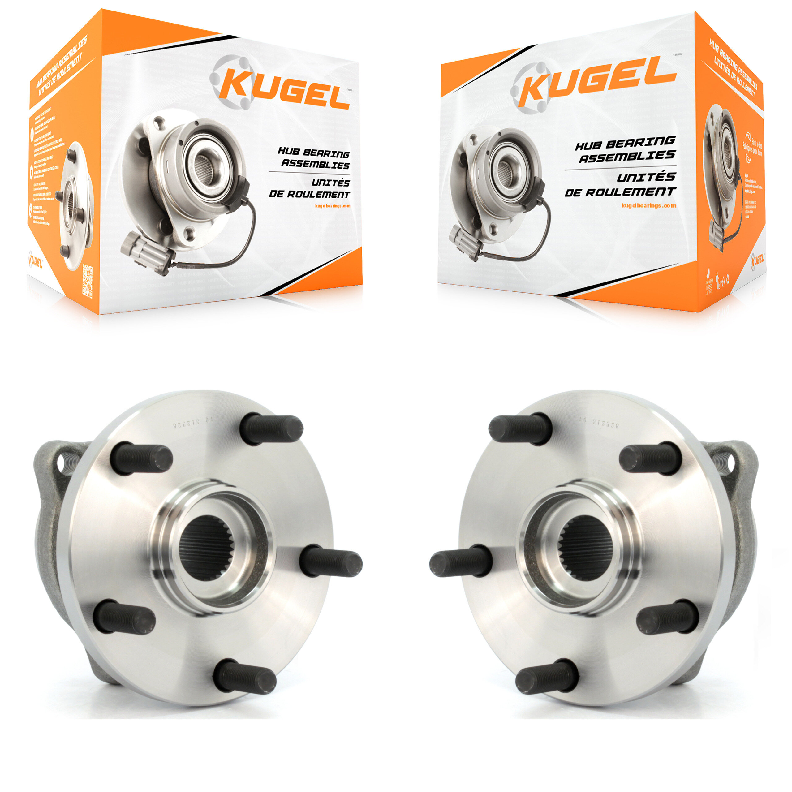 Kugel - K70-100663 - Rear Wheel Bearing and Hub Assembly Kits