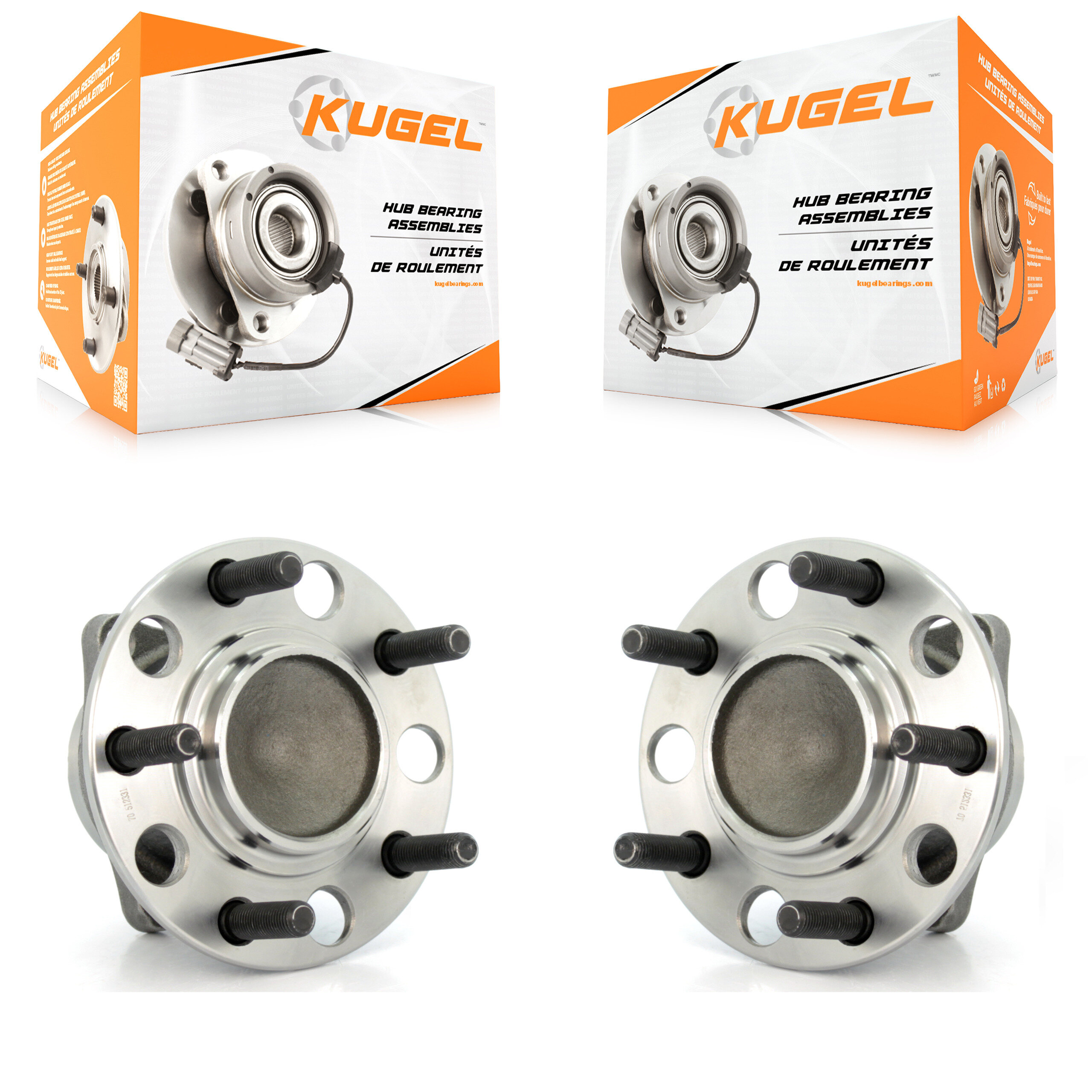 Kugel - K70-100666 - Rear Wheel Bearing and Hub Assembly Kits