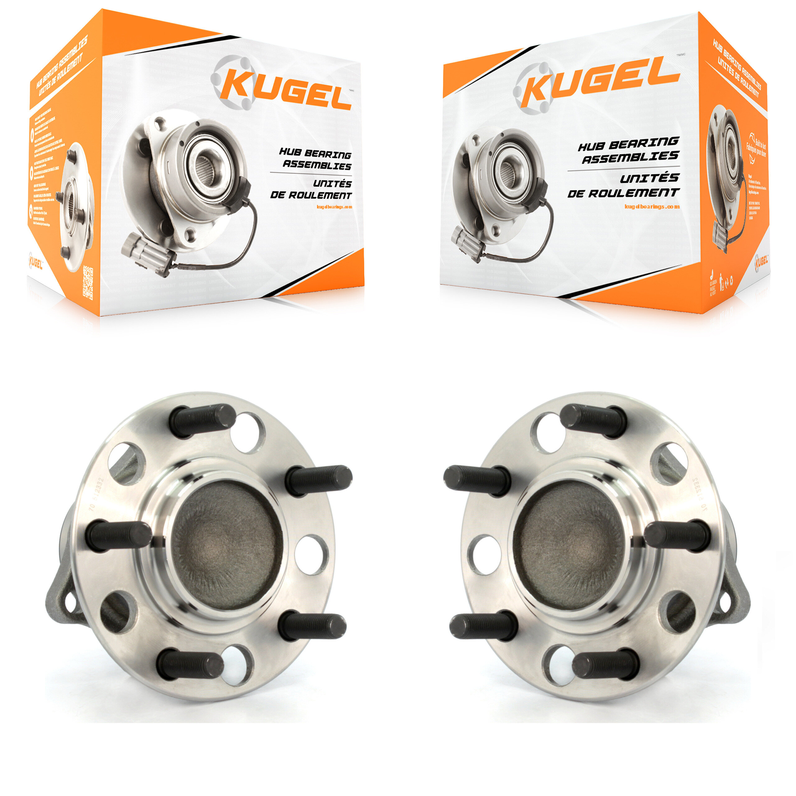 Kugel - K70-100667 - Rear Wheel Bearing and Hub Assembly Kits