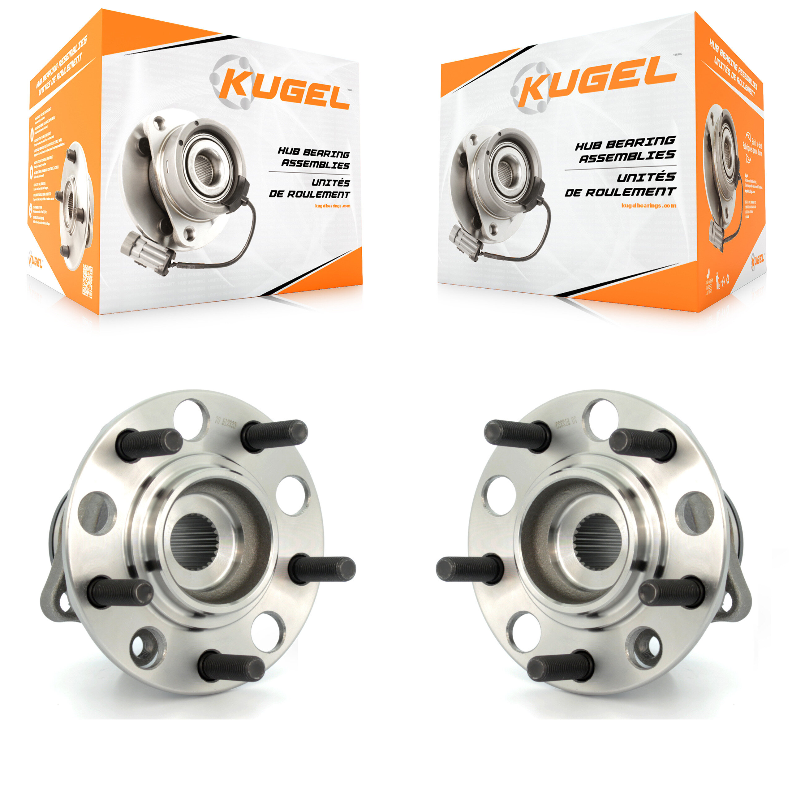 Kugel - K70-100668 - Rear Wheel Bearing and Hub Assembly Kits