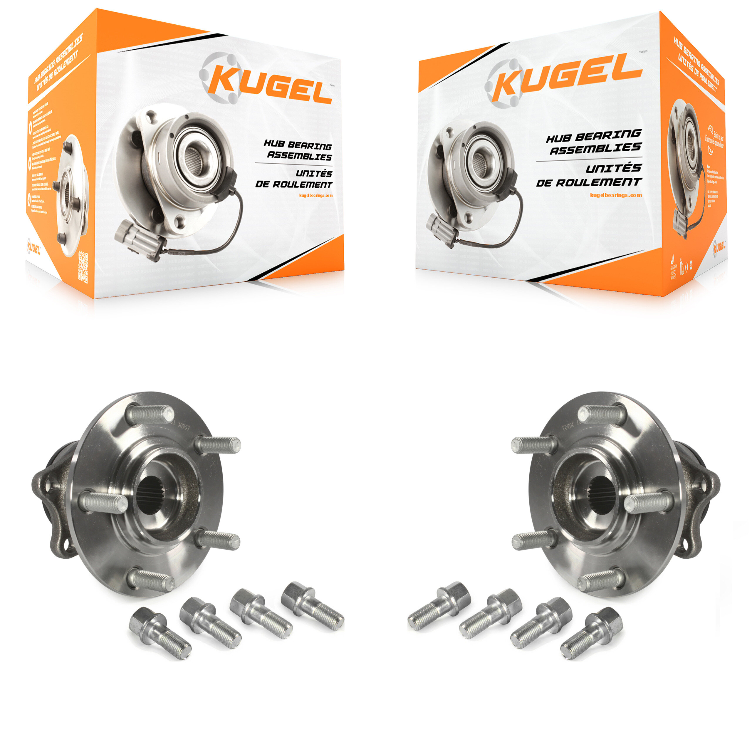 Kugel - K70-100699 - Rear Wheel Bearing and Hub Assembly Kits