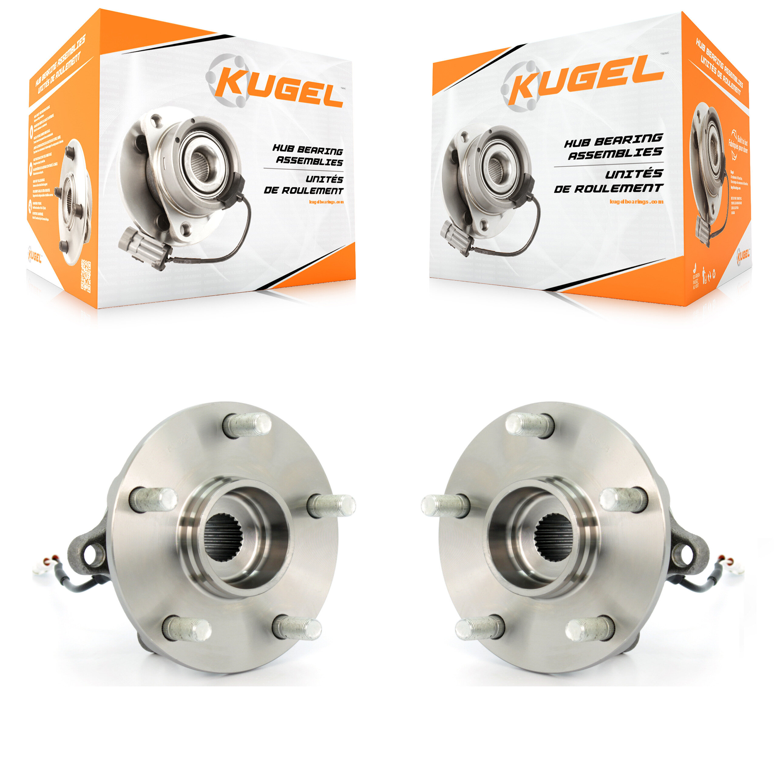 Kugel - K70-100708 - Rear Wheel Bearing and Hub Assembly Kits