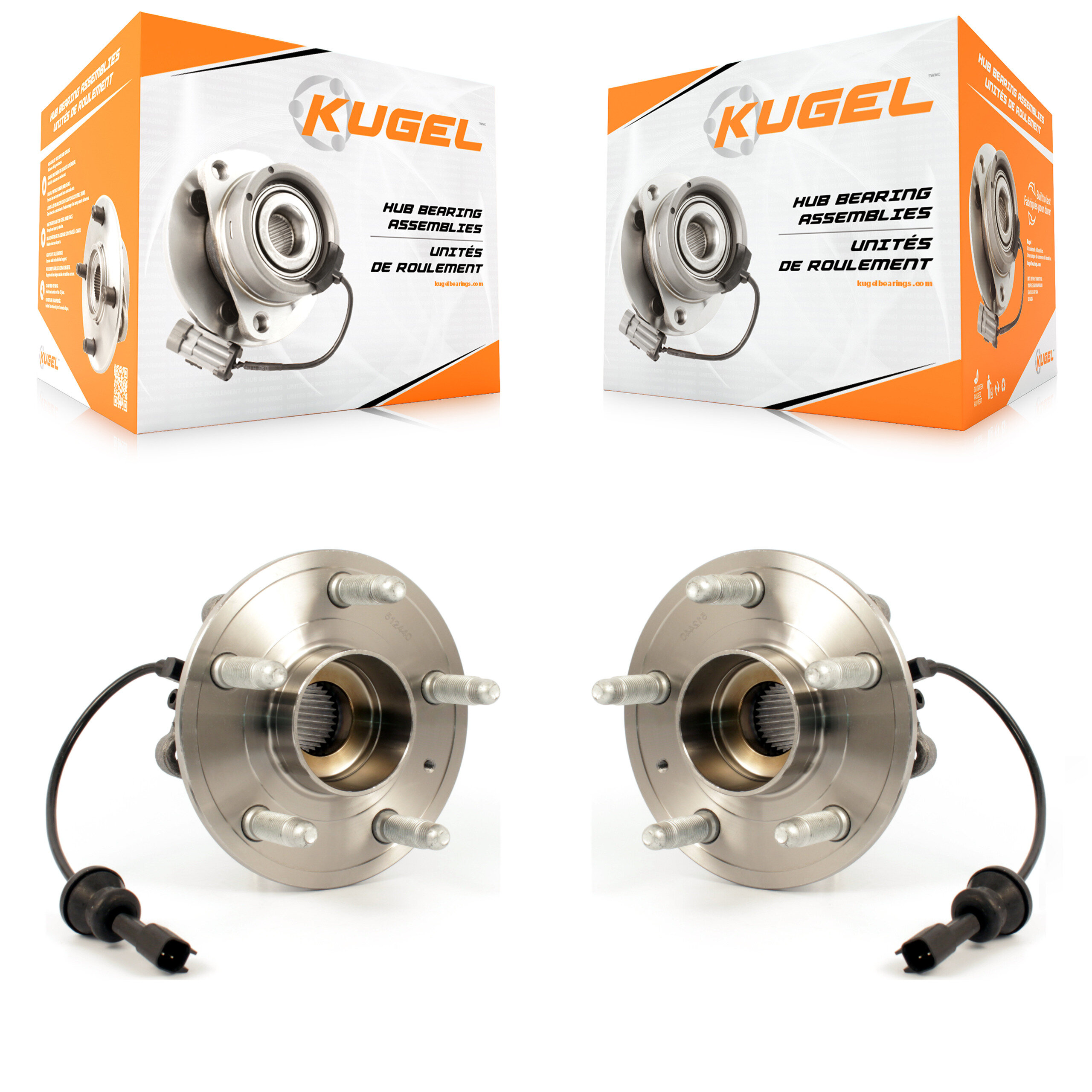 Kugel - K70-100732 - Rear Wheel Bearing and Hub Assembly Kits