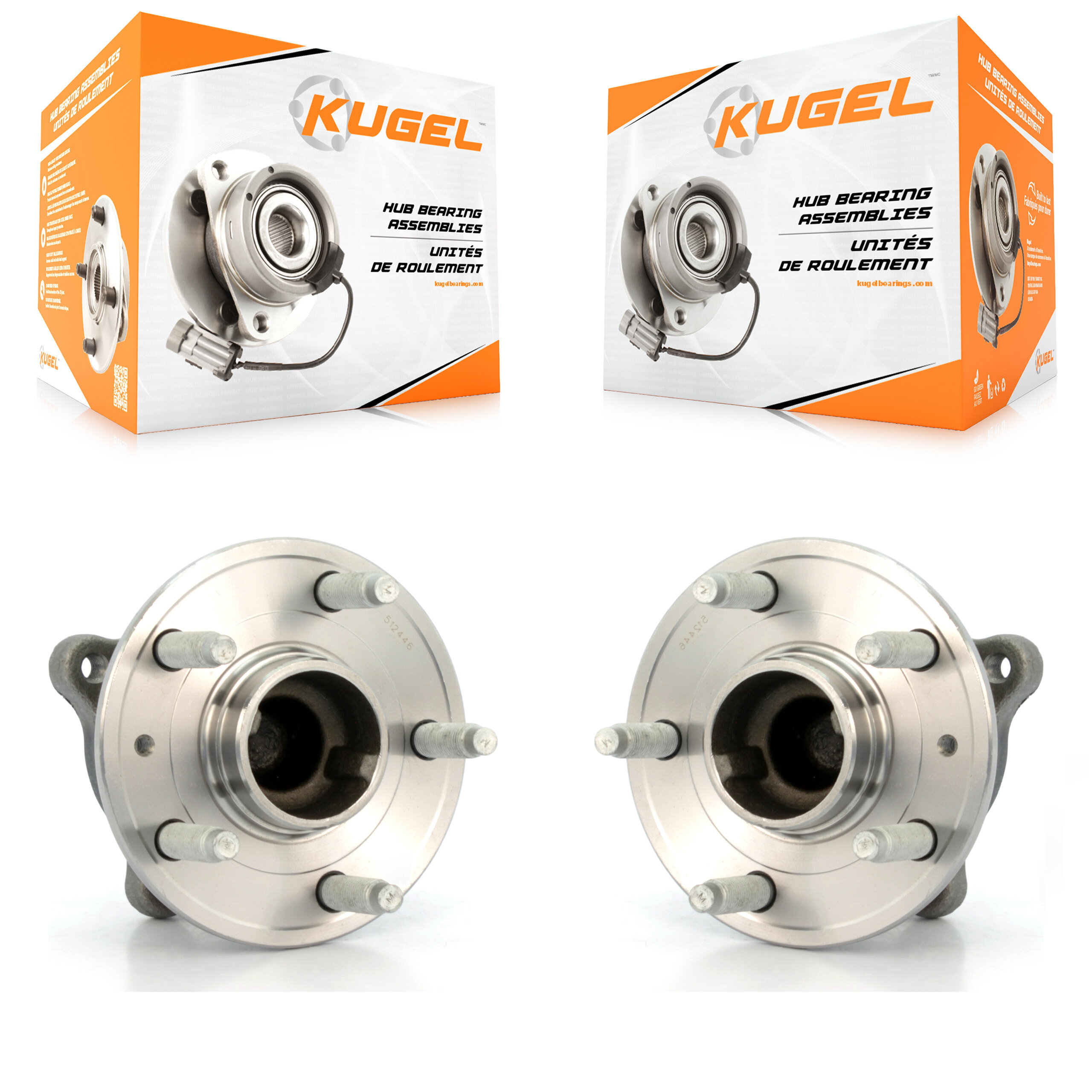 Kugel - K70-100733 - Rear Wheel Bearing and Hub Assembly Kits