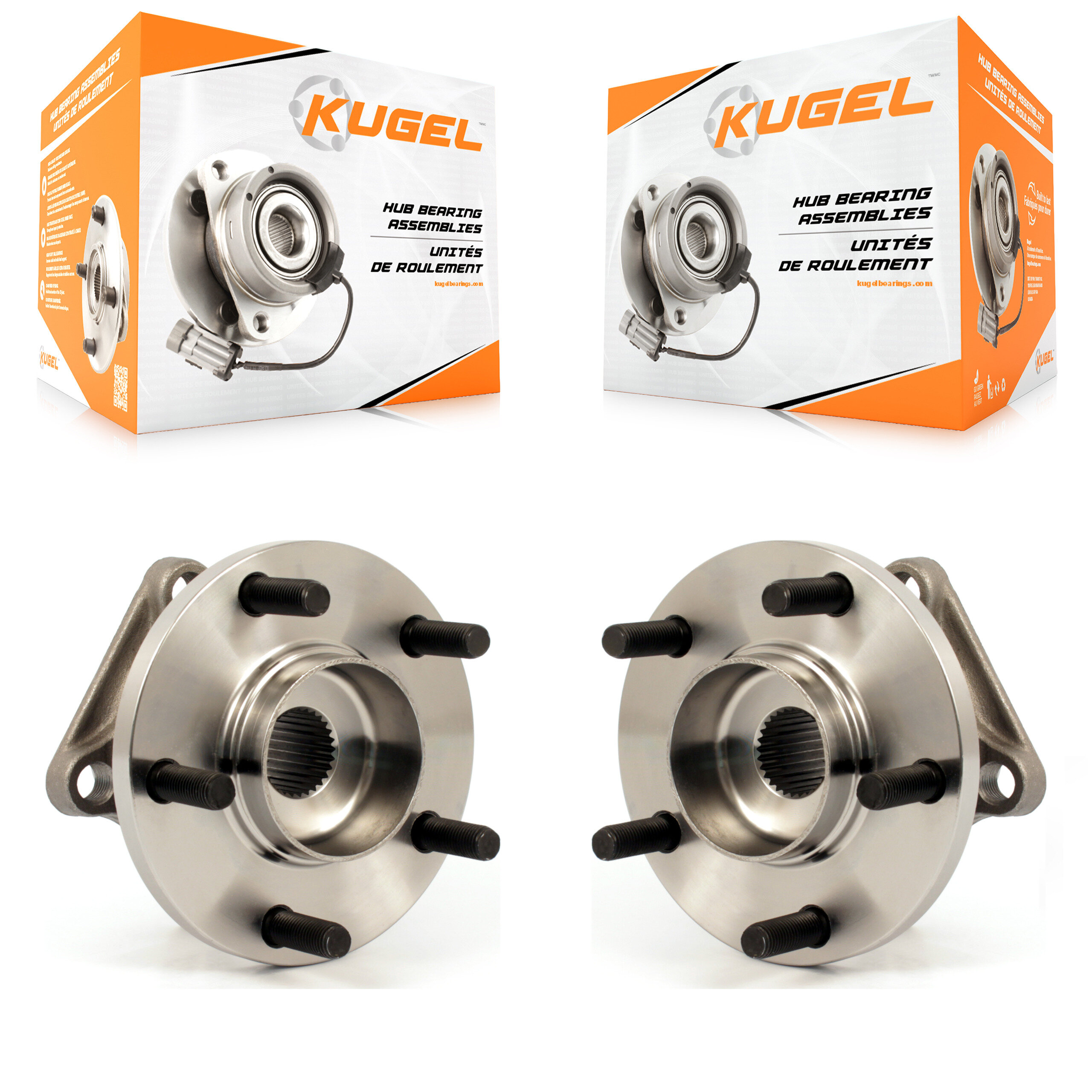 Kugel - K70-100734 - Rear Wheel Bearing and Hub Assembly Kits