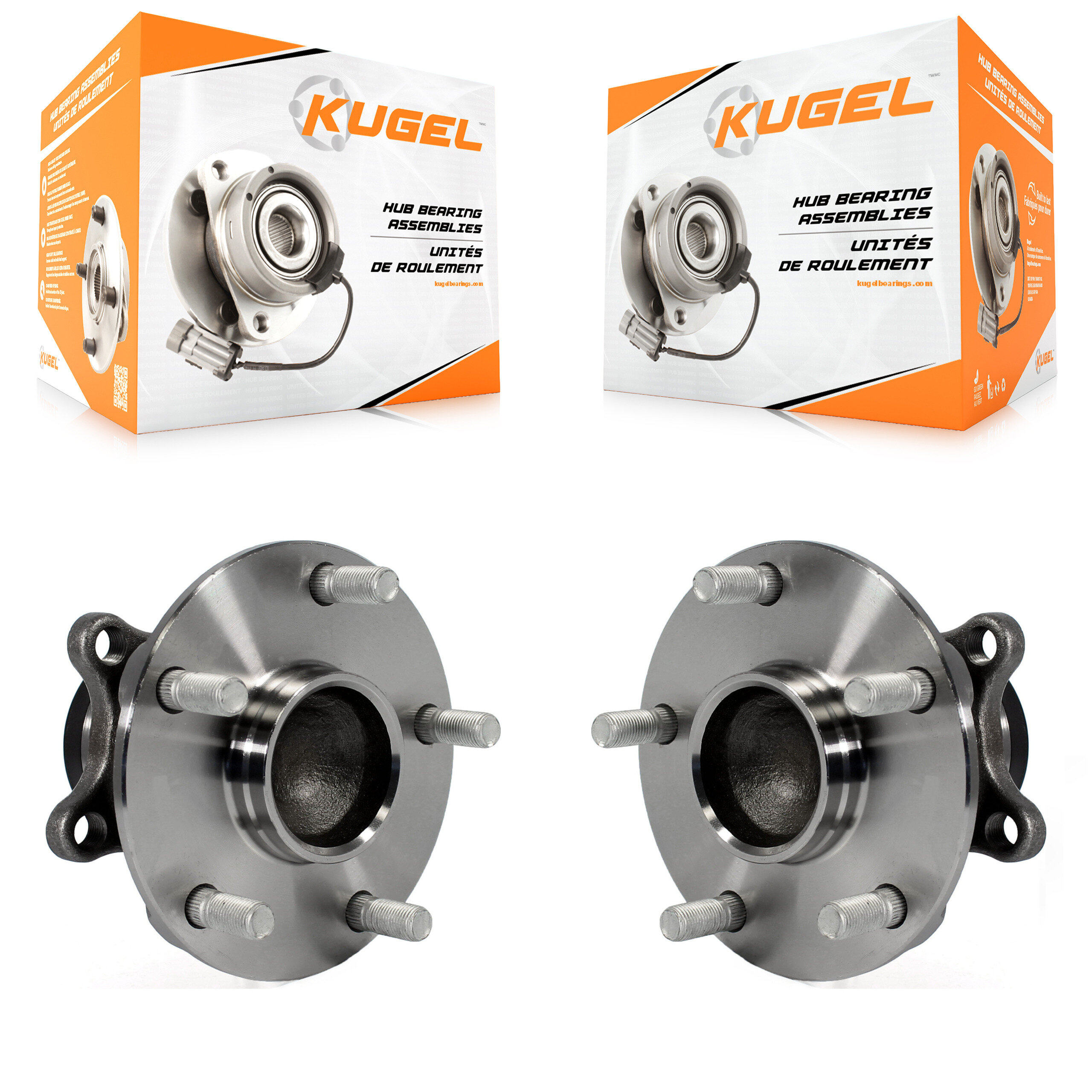 Kugel - K70-100744 - Rear Wheel Bearing and Hub Assembly Kits