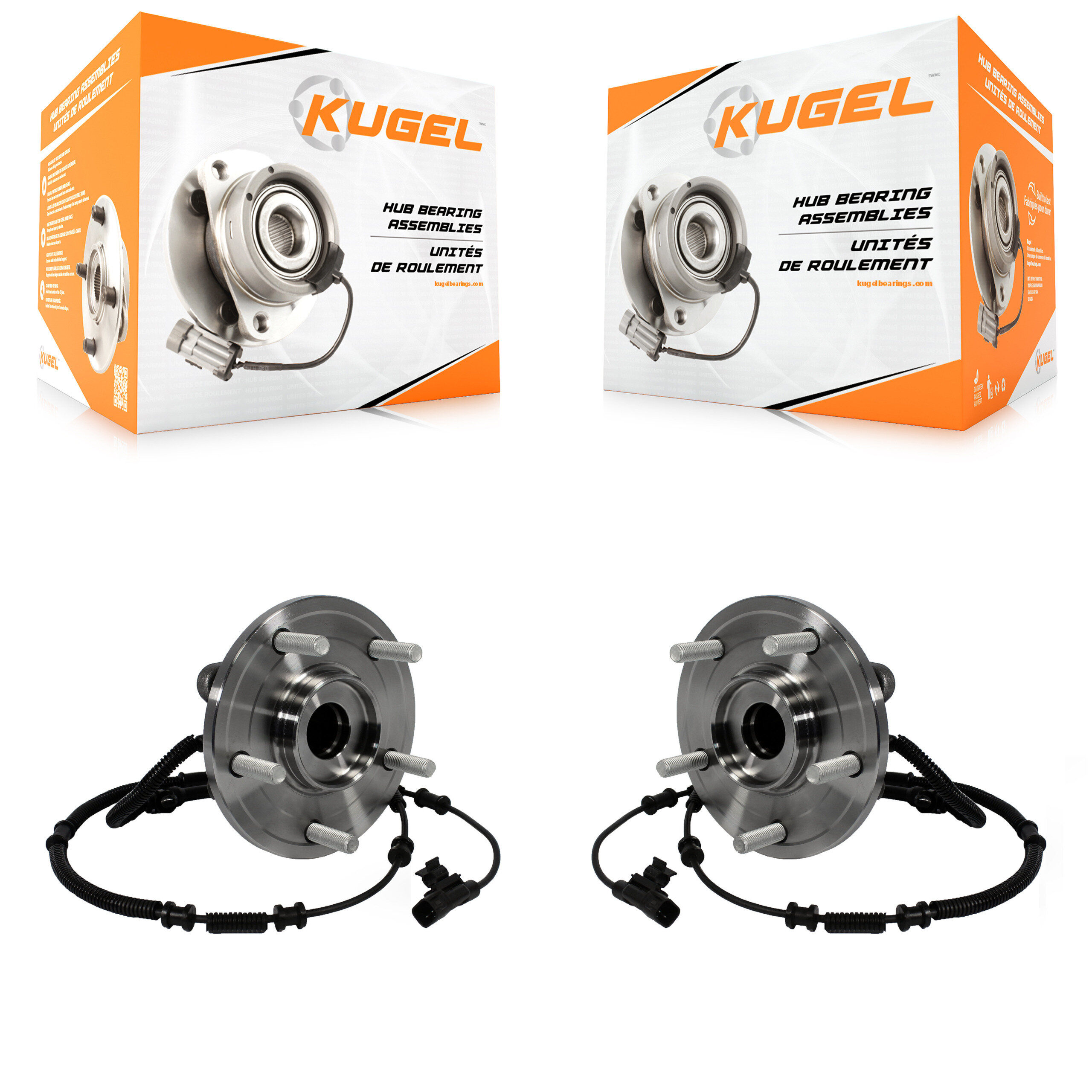 Kugel - K70-100747 - Rear Wheel Bearing and Hub Assembly Kits