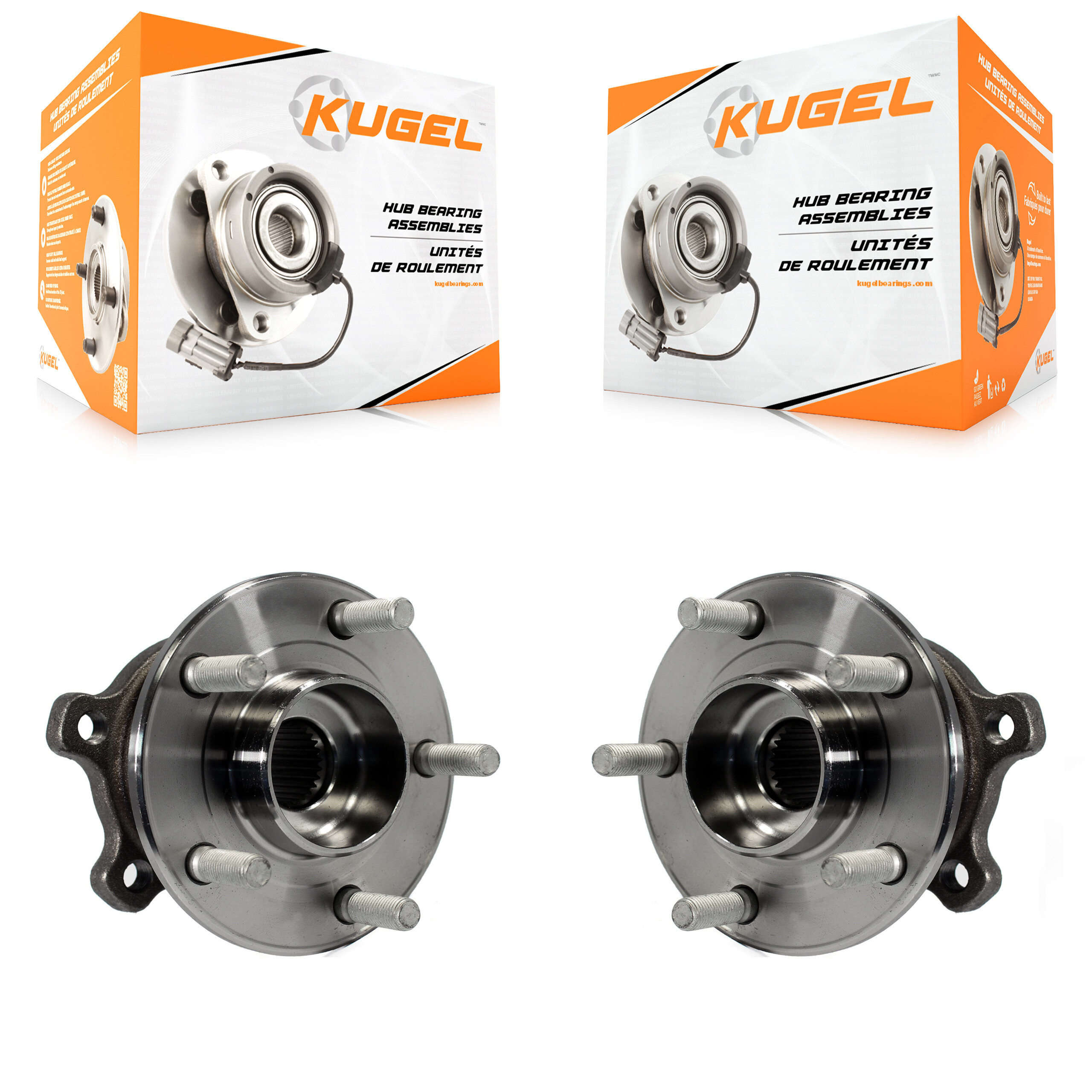 Kugel - K70-100751 - Rear Wheel Bearing and Hub Assembly Kits