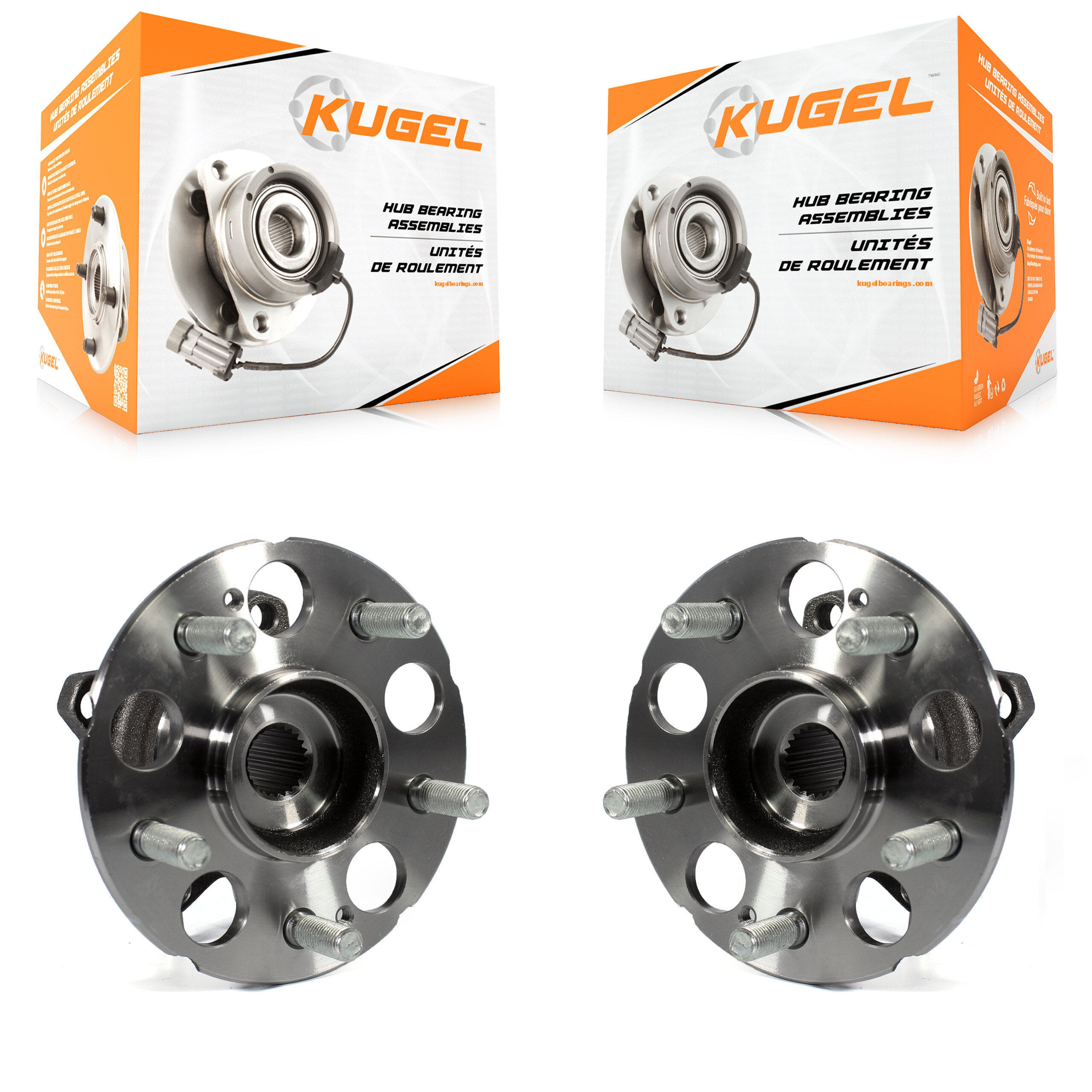 Kugel - K70-100752 - Rear Wheel Bearing and Hub Assembly Kits
