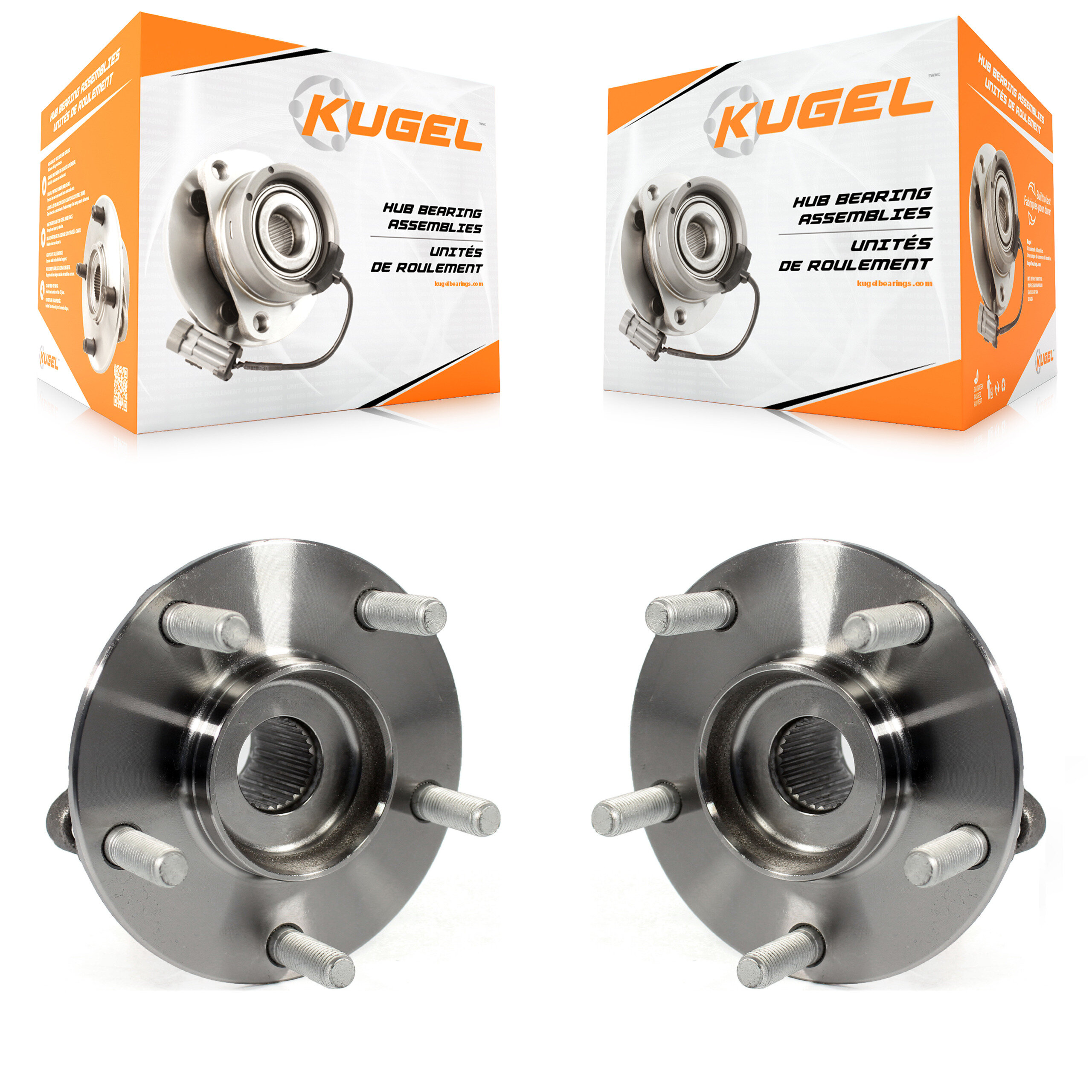 Kugel - K70-100760 - Rear Wheel Bearing and Hub Assembly Kits