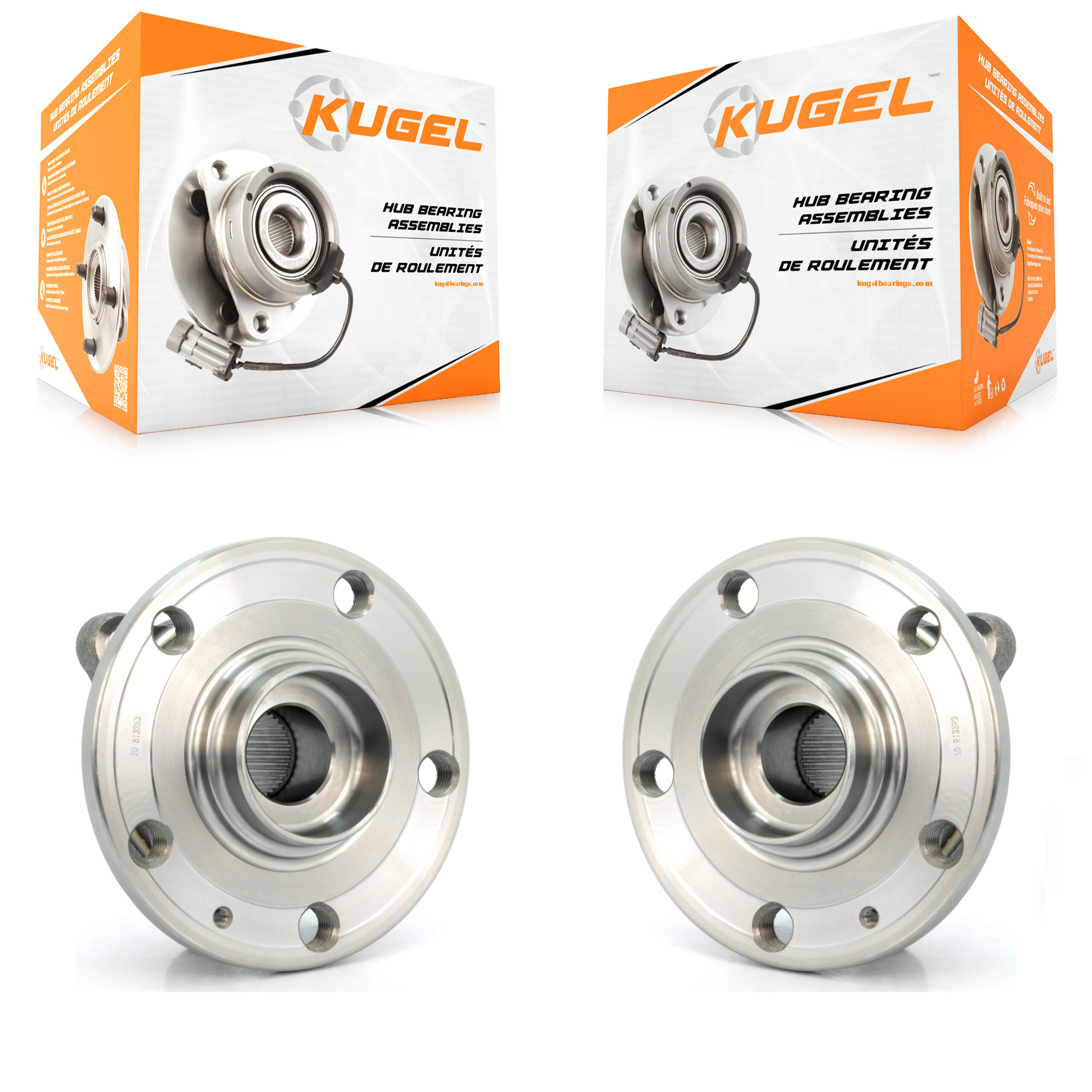 Kugel - K70-100771 - Rear Wheel Bearing and Hub Assembly Kits