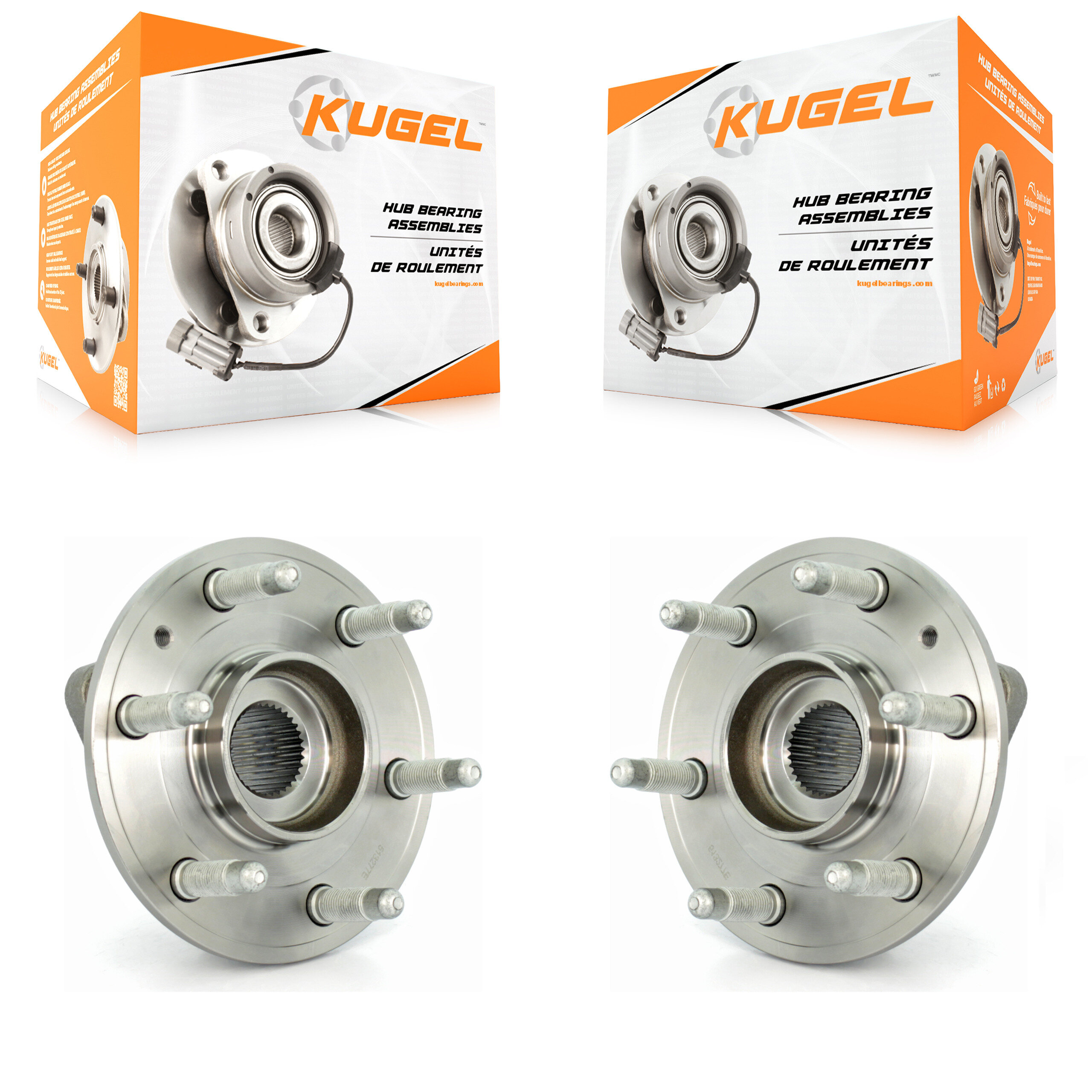 Kugel - K70-100776 - Rear Wheel Bearing and Hub Assembly Kits
